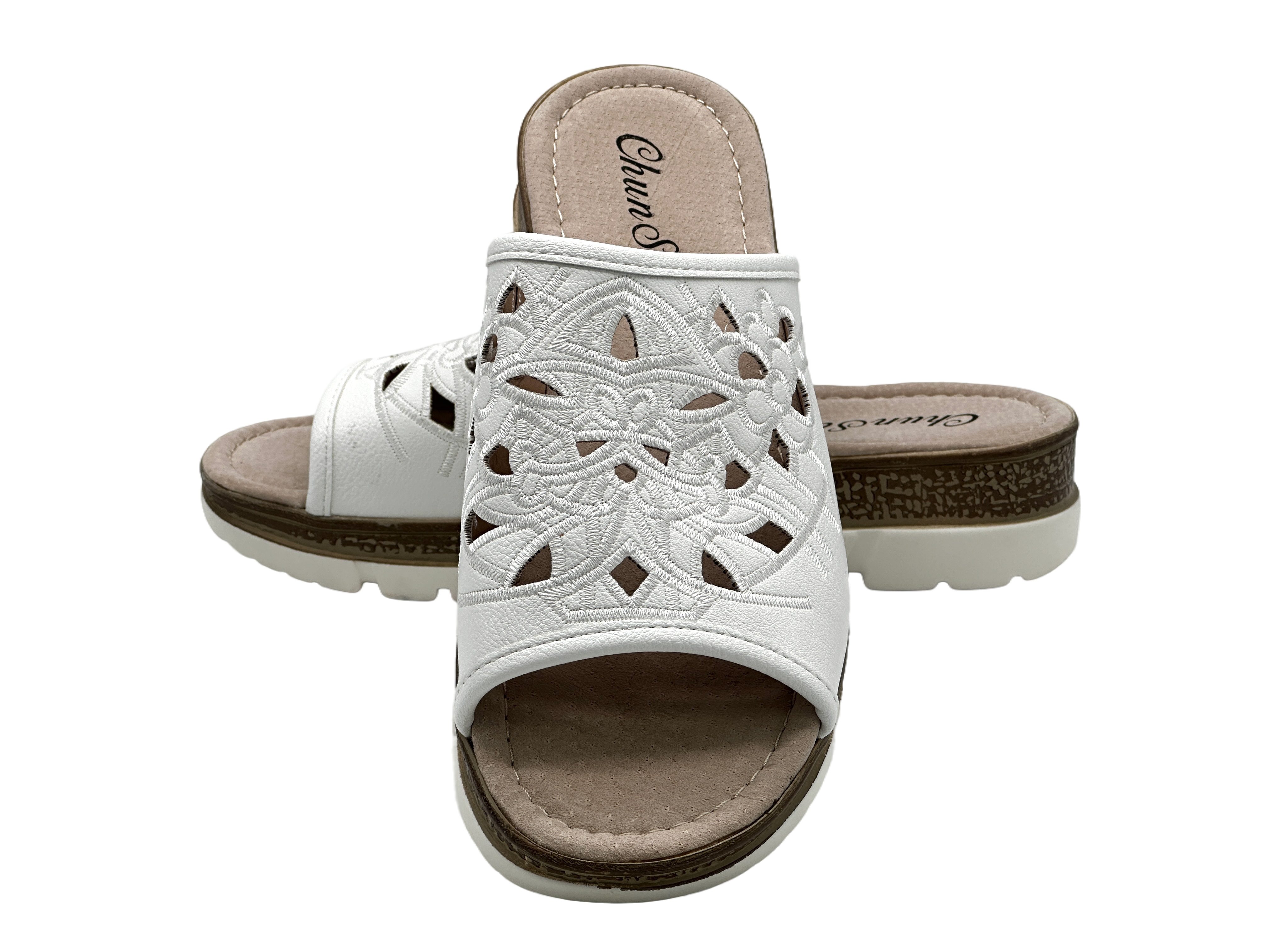 Nowaland Bequeme Damen-Pantoletten - luftdurchlässig & rutschfest Pantolette Blumenmuster, ergonomisch, Weich, rutschhemmend – Bild 2 von 5