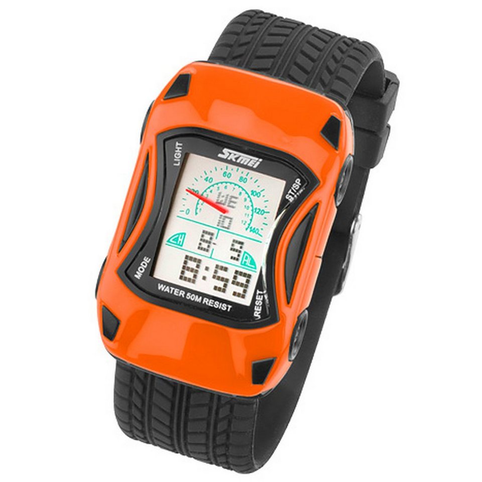 Taffstyle Quarzuhr Kinder Armbanduhr Silikon Auto Digital Alarm Uhr, Jungen  Quartz Stoppuhr Sportuhr Kinderuhr Farbige Lernuhr Silikonuhr