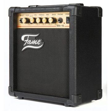 FAME Verstärker (MA-15 Verstärker, E-Gitarrenverstärker, 15 Watt)