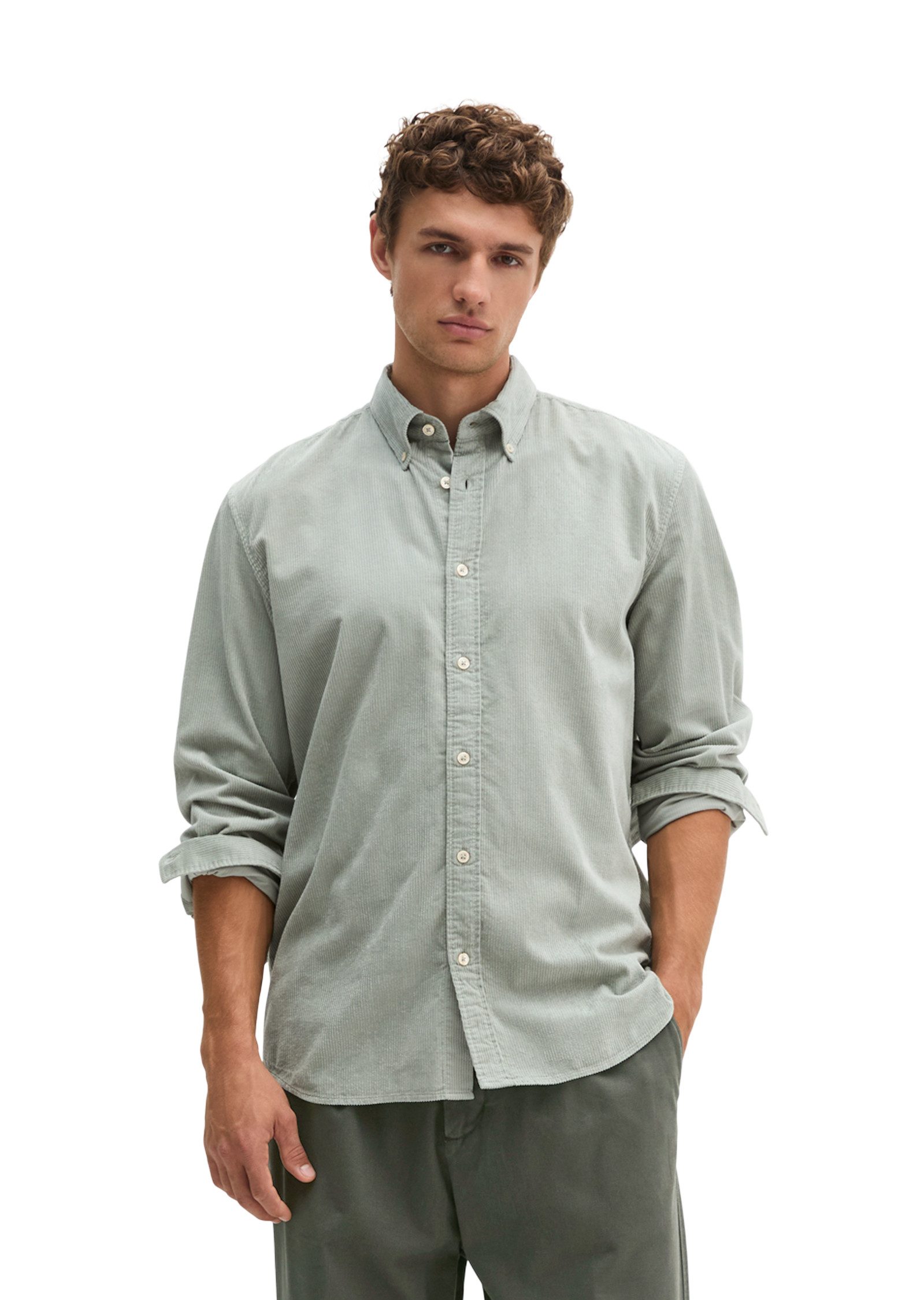 Marc O'Polo Langarmhemd mit Button-Down-Kragen