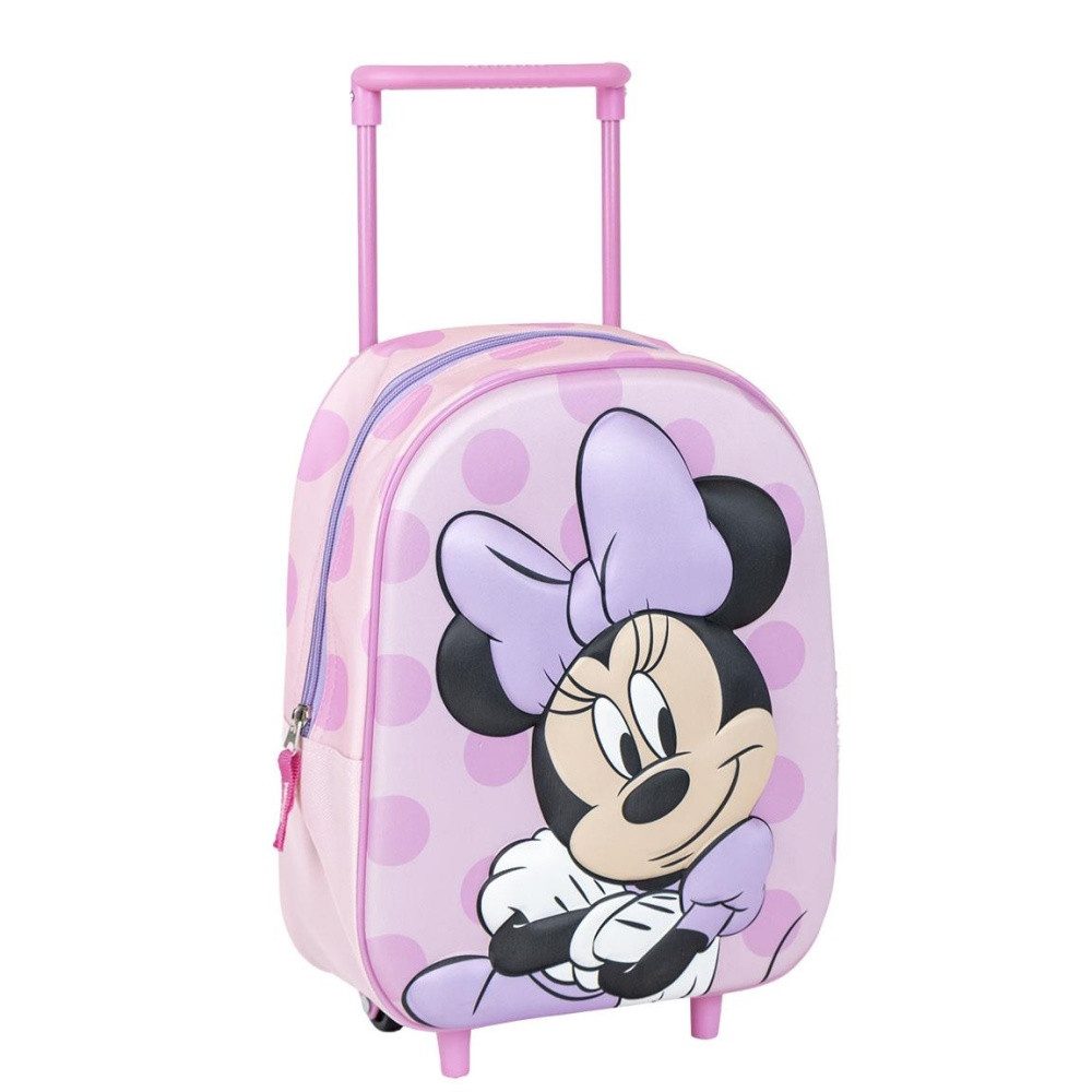 Cerda Kinderkoffer Cerdá: MINNIE MAUS Kinder Trolley 3D, Pink - in Rucksack Optik