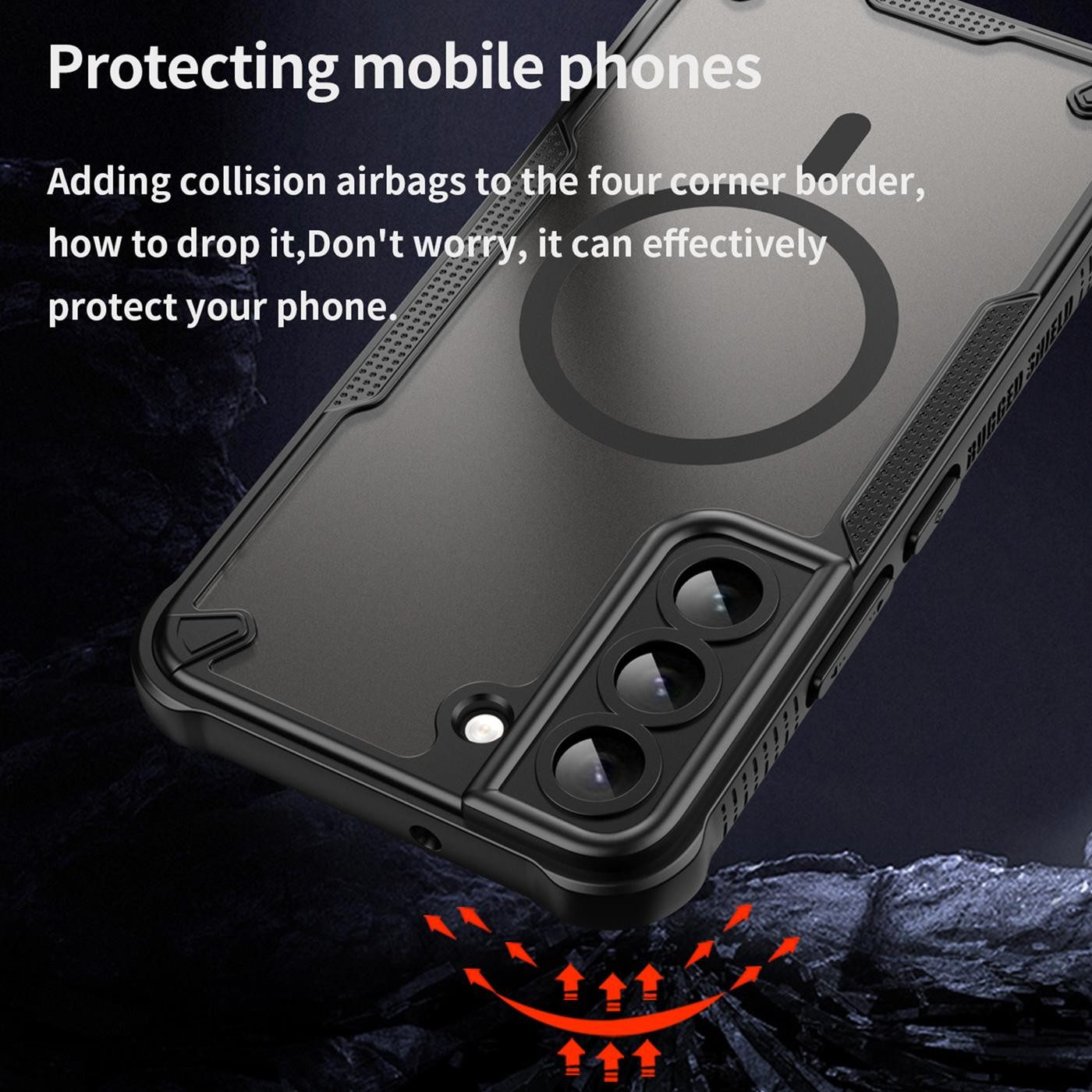 CoolGadget Handyhülle Defender Series Handy Hülle für Samsung Galaxy S22 6,1 Zoll, Magsafe TPU Schlicht Robust Schutzhülle für Galaxy S22 Hülle – Bild 4 von 5