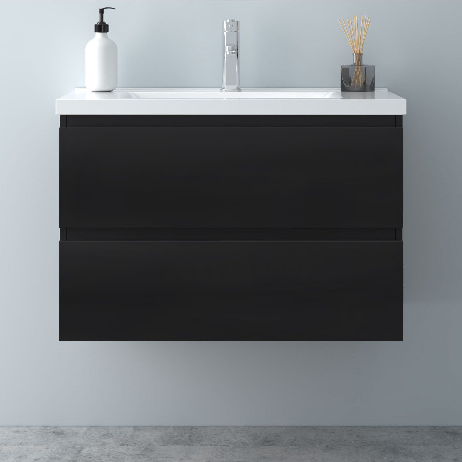 Aica Sanitär Waschtisch Badezimmerschrank Unterschrank mit Waschbecken Badm günstig online kaufen