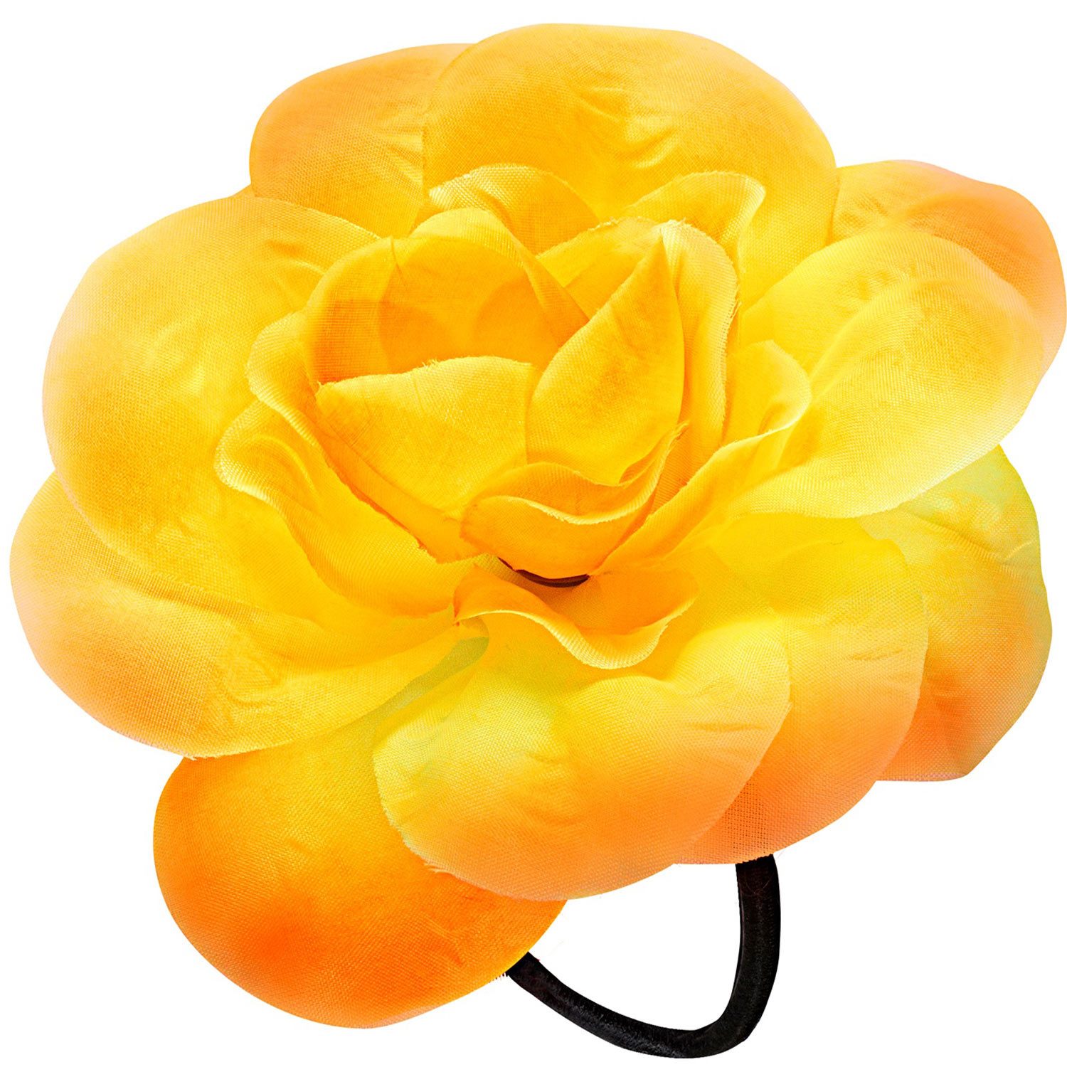 Widmann S.r.l. Kostüm Schmuck Haargummi Blume, Gelb