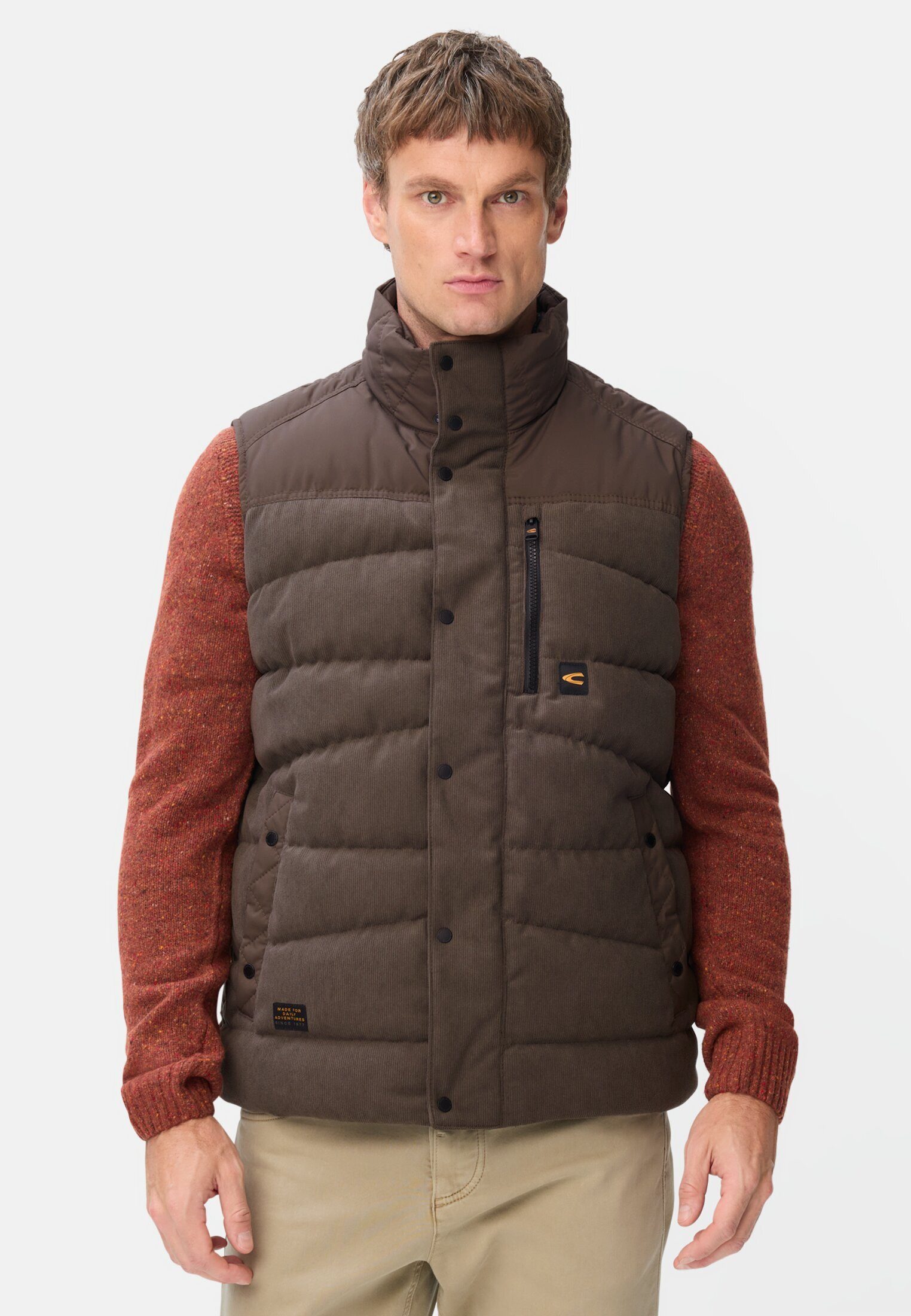 camel active Cordweste mit Innentaschen ärmellos