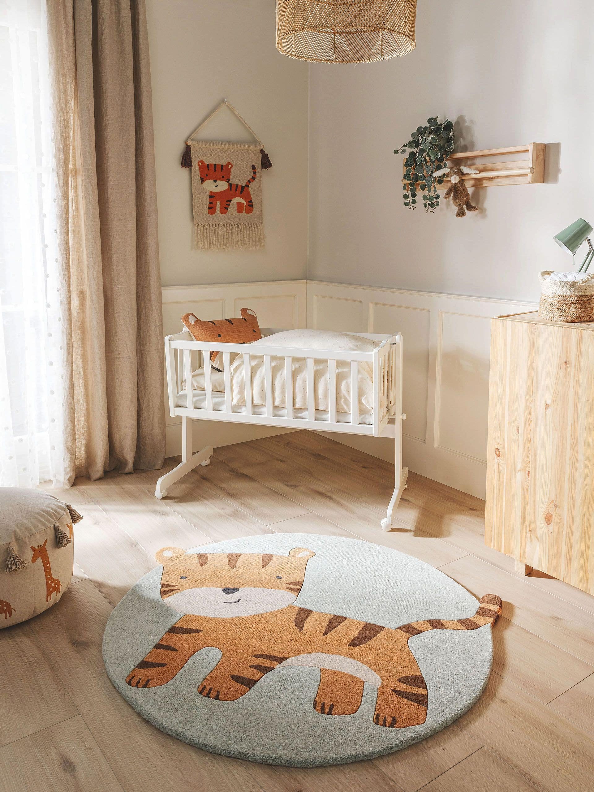 benuta Kinderteppich Savannah, rund, Höhe: 11 mm, Kunstfaser, Berber, Ethno-Style, Wohnzimmer