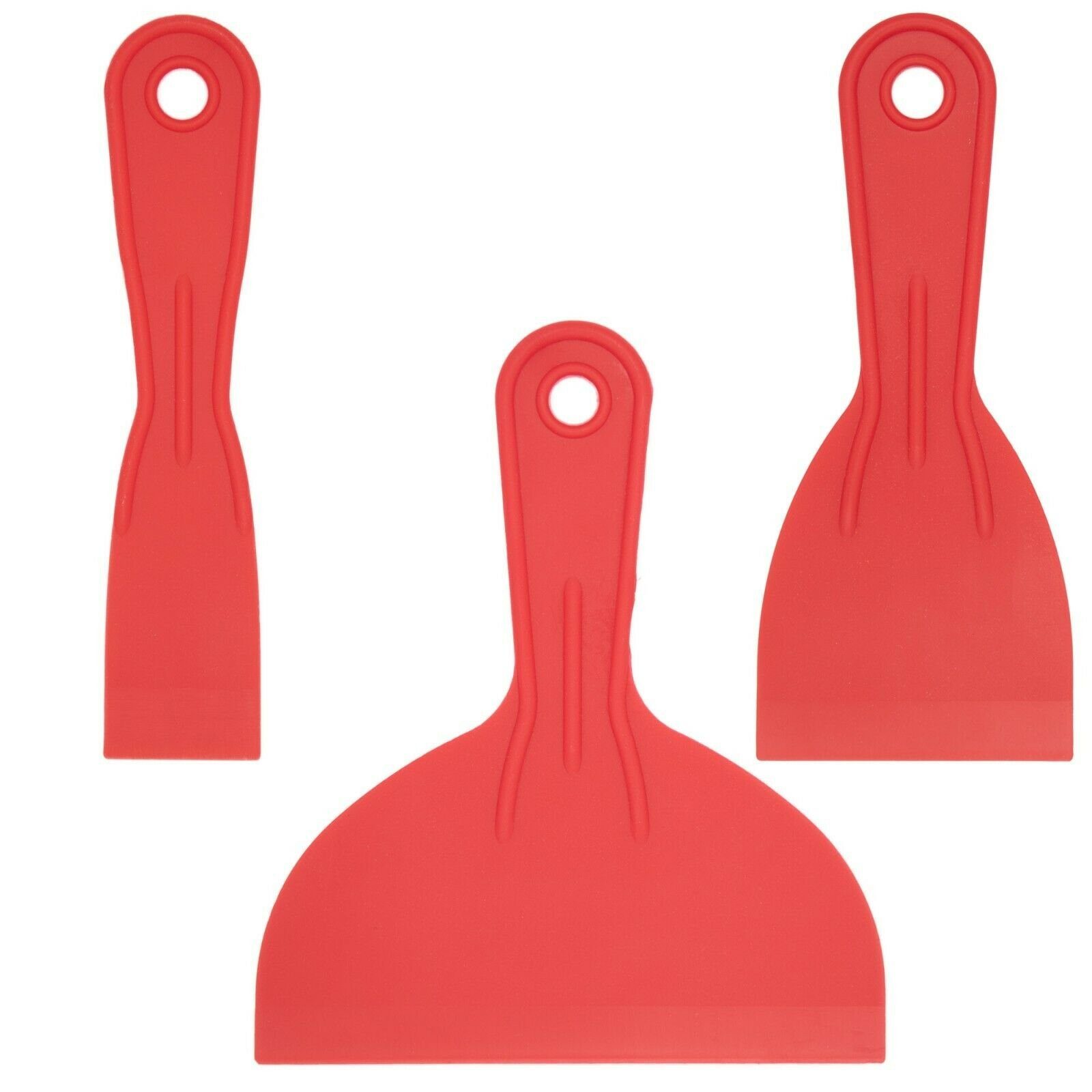 BENSON Universalspachtel Flächenspachtel Malerspachtel 3-tlg Set (3-St) Kunststoffspachtel, Stuckateur, Spachtel