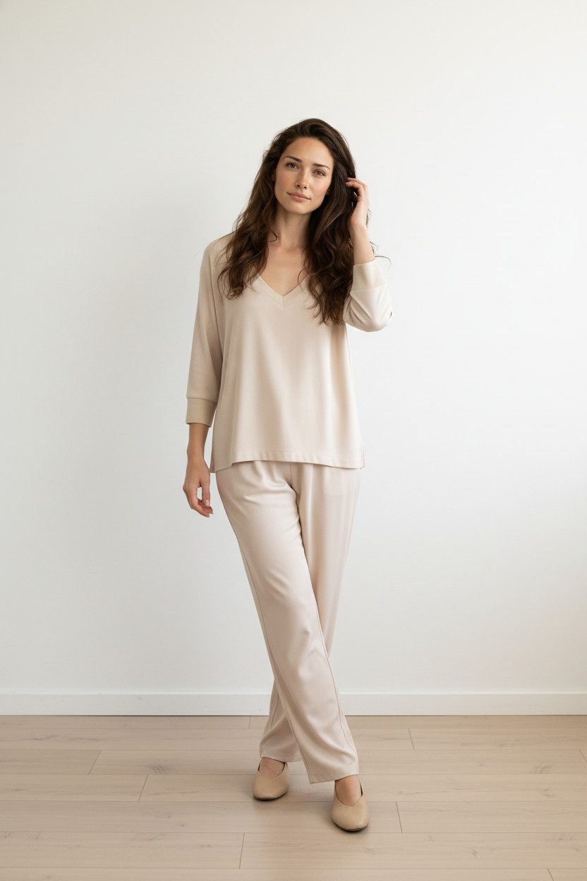 Zuckerwatte Satinbluse silktouch