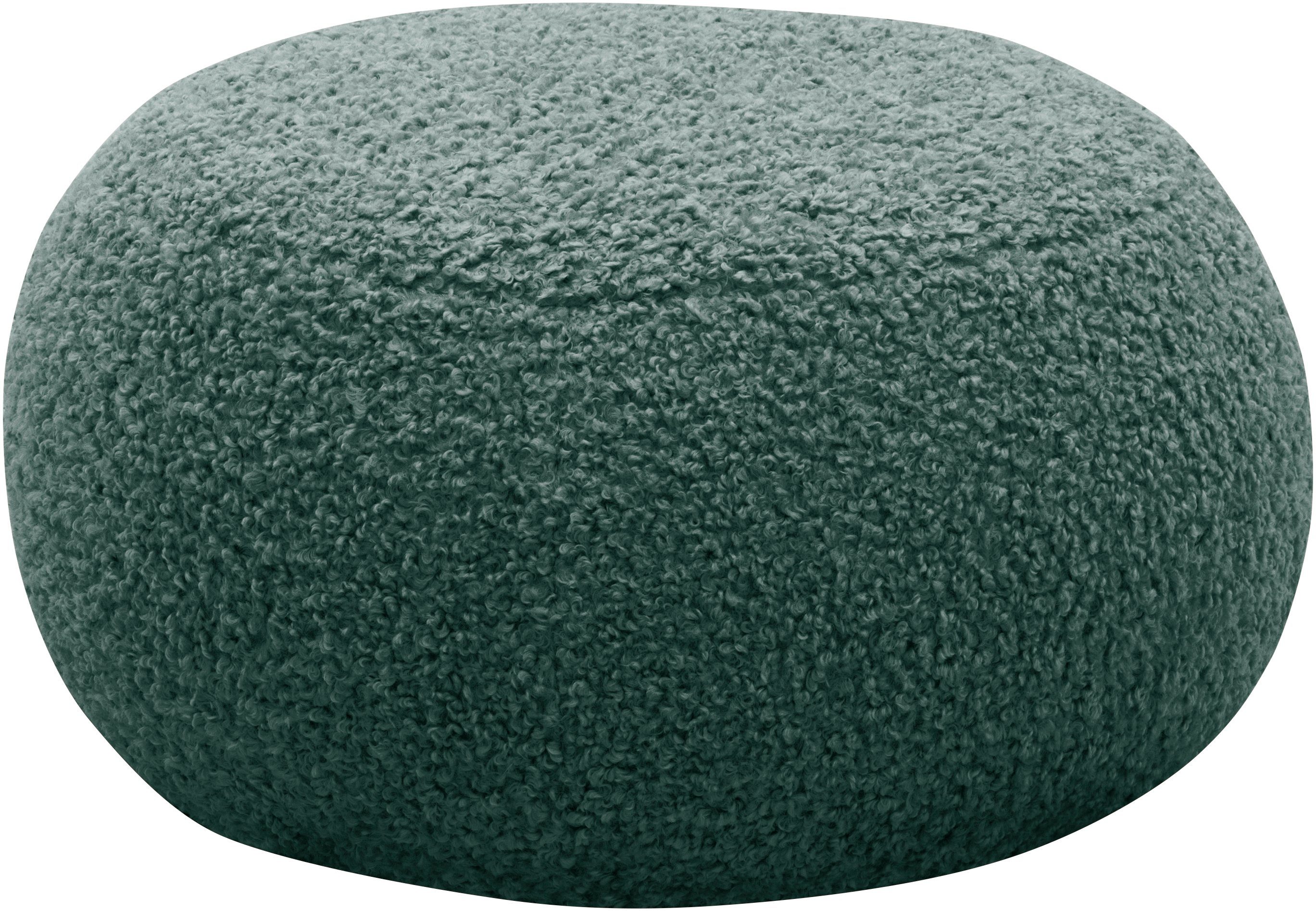 Home affaire Polsterhocker Mithras I Lieferzeit nur 2 Wochen, passend zum Sessel Mithras II, Bouclé oder Fellimitat, Durchmesser 65 oder 85 cm