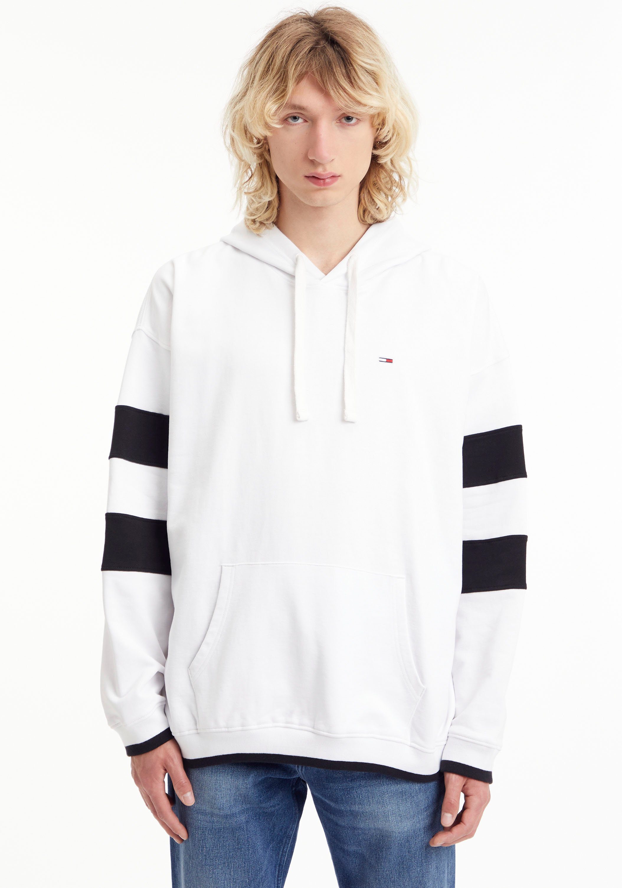 Tommy Jeans Kapuzensweatshirt TJM OVZ COLLEGE 85 HOODIE mit Logodruck White