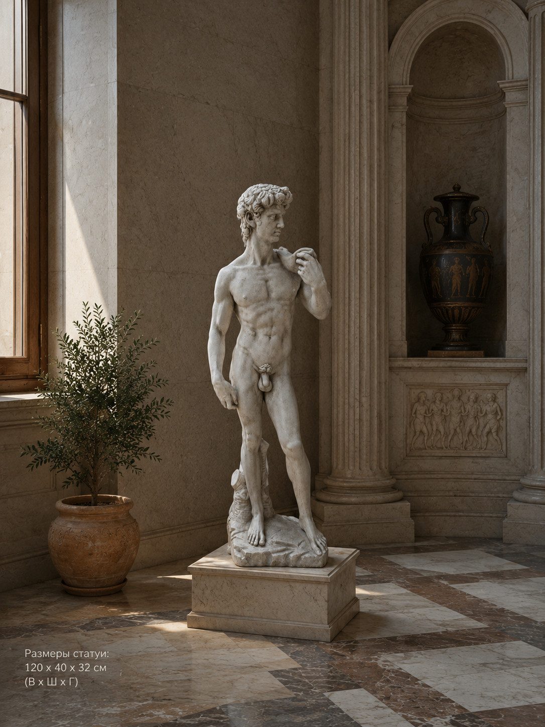 JVmoebel Dekofigur Klassische Renaissance-Dekostatue Antikfigur Kunstobjekt Sofort, Klassischer Renaissance-Stil, detailreiche Verarbeitung, antike Optik