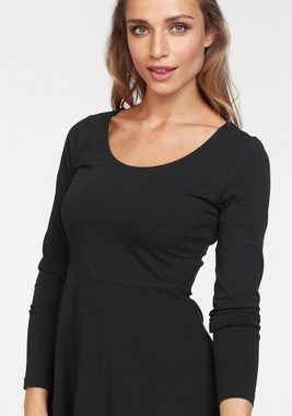 Aniston CASUAL Jerseykleid mit Blumendruck oder in uni Schwarz