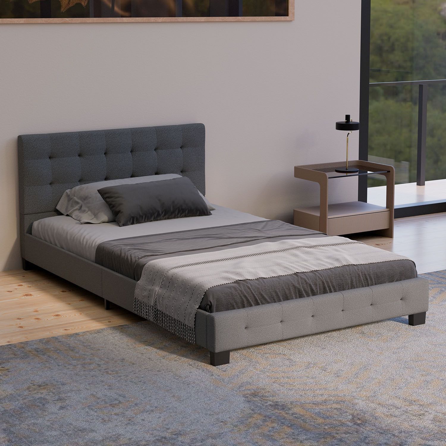Juskys Polsterbett Manresa, 120x200 cm, weiche günstig online kaufen