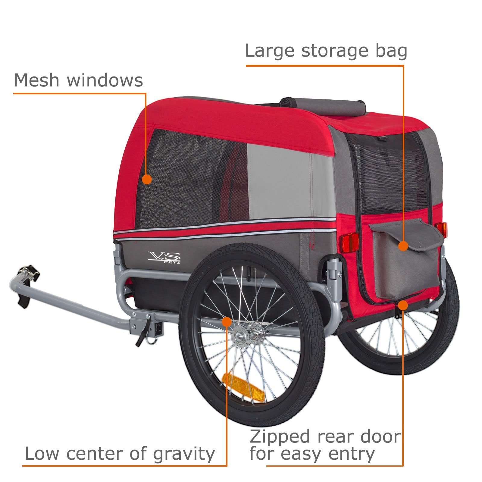 TIGGO Fahrradhundeanhänger Tiggo VS Pets M Hundeanhänger Fahrradanhänger Hundefahrradanhänger
