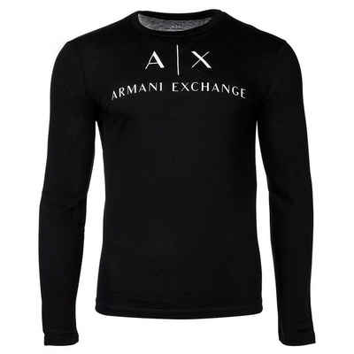 ARMANI EXCHANGE T-Shirt Herren Langarmshirt - Longsleeve, Rundhals, Logo
