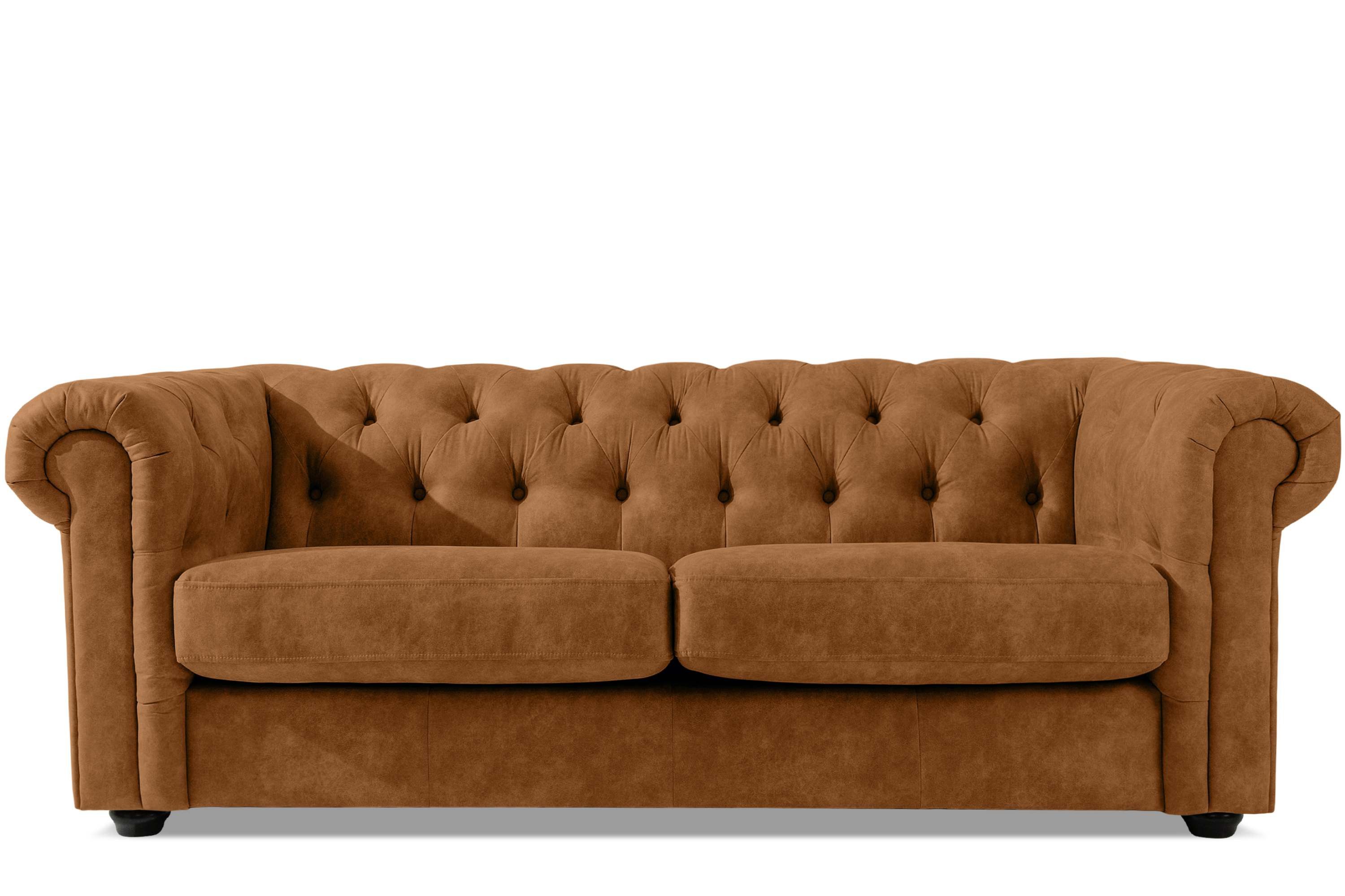 KONSIMO® Chesterfield-Sofa GRAVO 3-Sitzer Sofa, Einzelsofa, hergestellt in der EU, handgefertigte Steppung, elegante Armlehnen, Sitzkissen