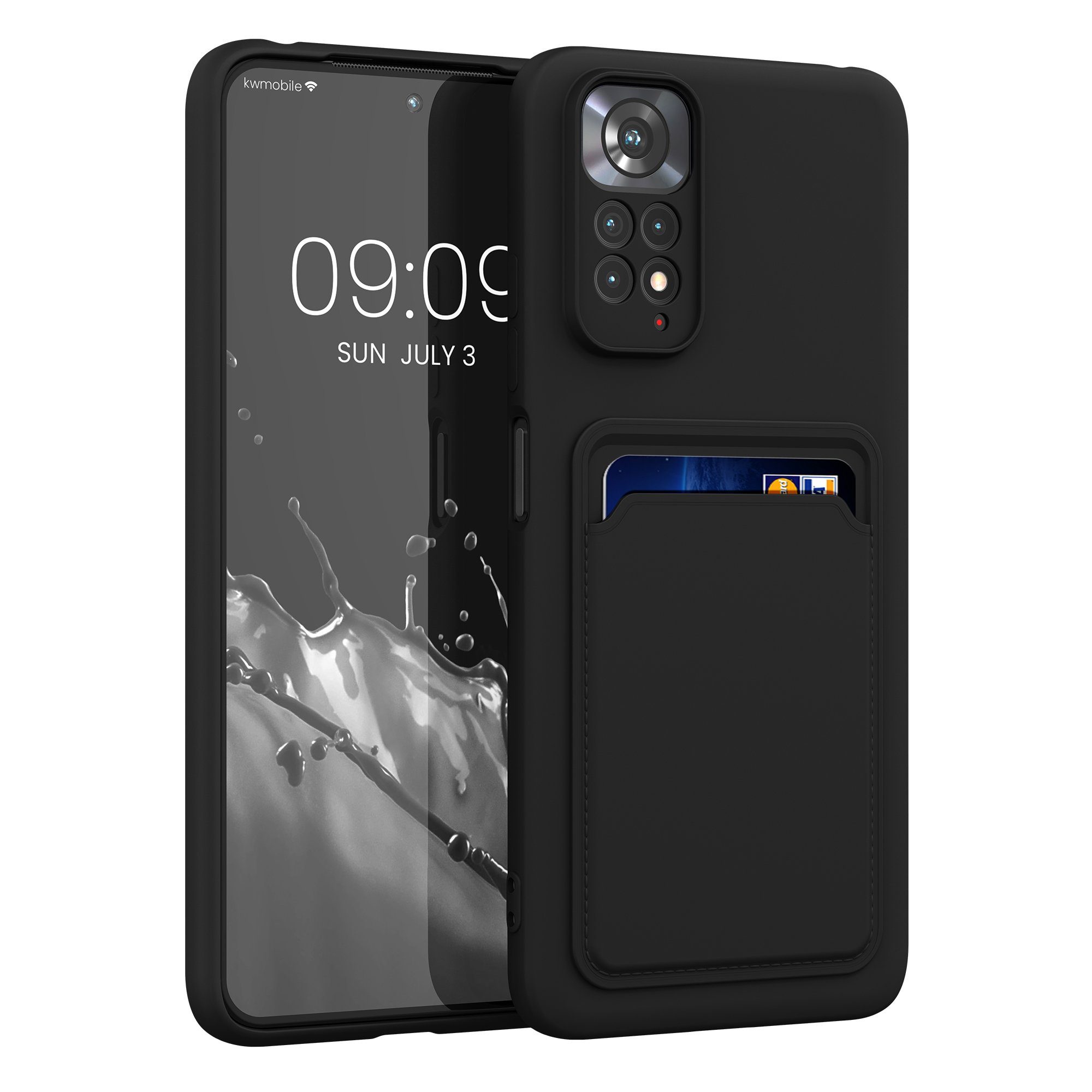 kwmobile Handyhülle Hülle für Xiaomi Redmi Note 11 / Note 11S, Handyhülle mit Fach für Karten - Handy Cover Case