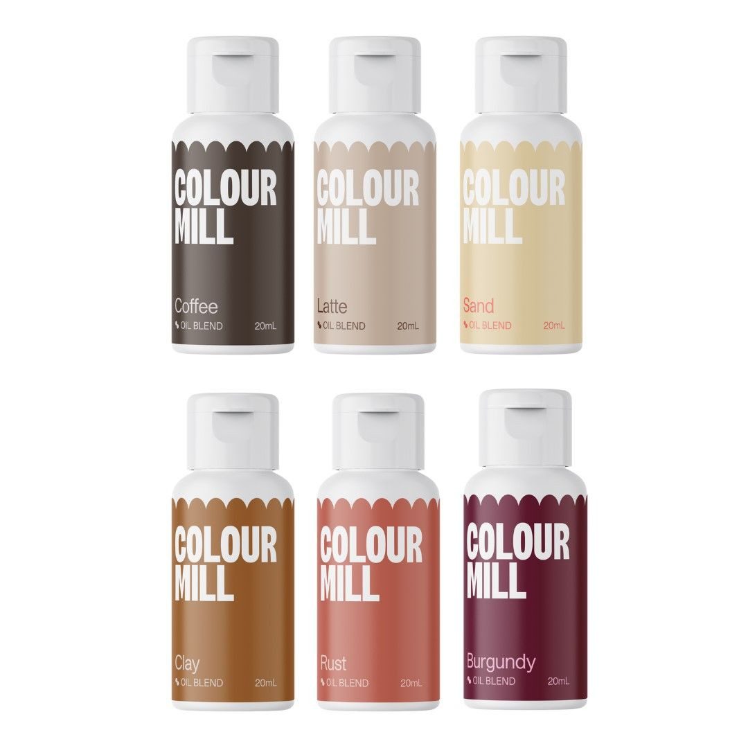 COLOUR MILL Backdekoration COLOUR MILL Öl Lebensmittelfarben Sets, 20 ml, (Set, 6 x 20 ml)