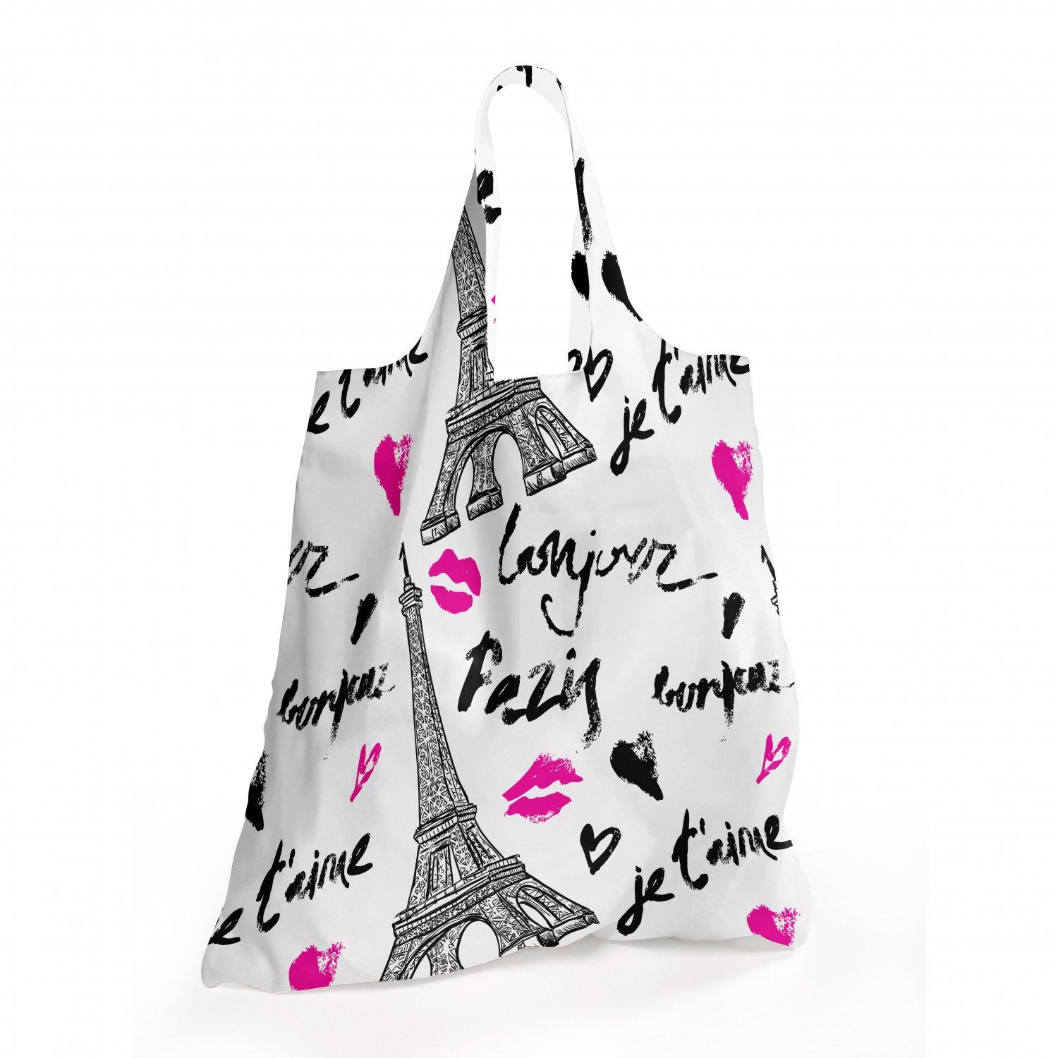 Damen Alle Damentaschen Abakuhaus Tragetasche Praktische Einkaufstaschen Umweltfreundliche Wiederverwendbare, Paris Pink Kiss Ei