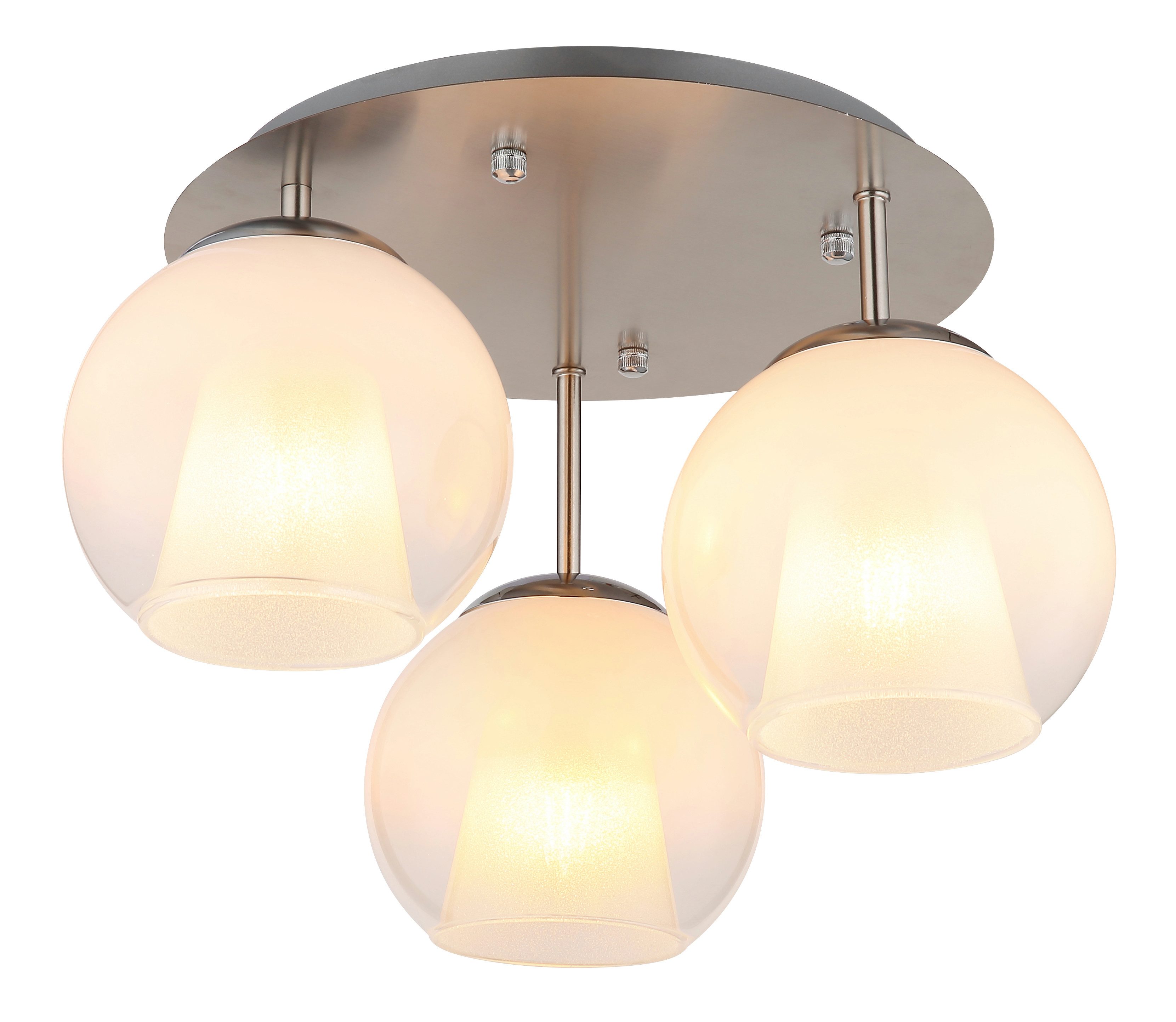 GLOBO LIGHTING Deckenleuchte BARRY, ohne Leuchtmittel, Deckenlampe/Glaskugeln/Wohnbereich