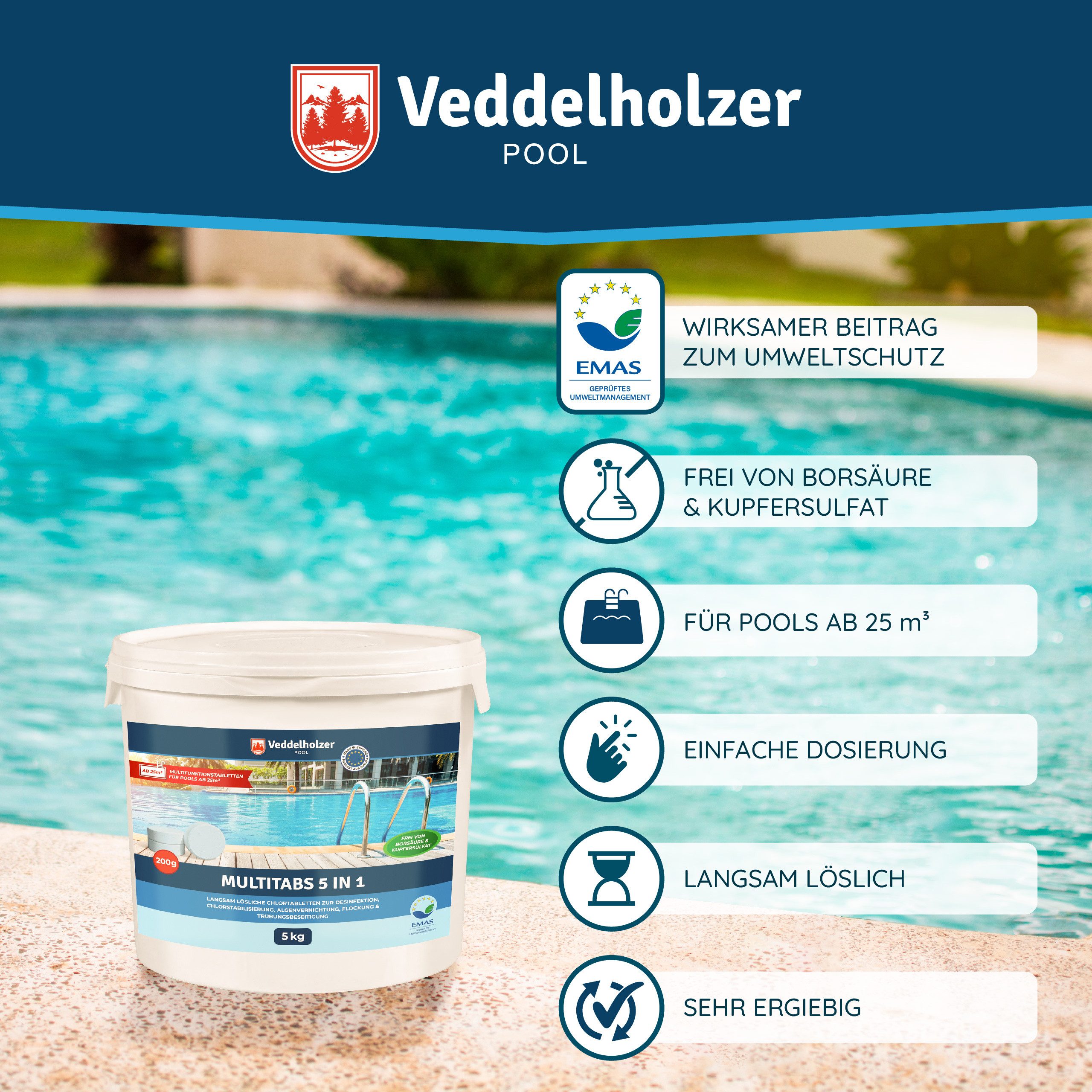 Veddelholzer Garten Chlortabletten 5 kg Multitabs günstig online kaufen