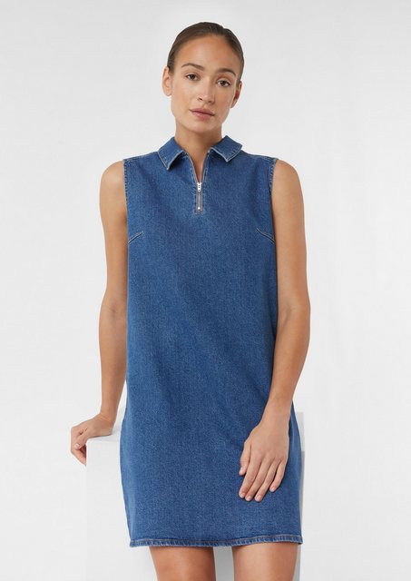comma casual identity Minikleid Kurzes Kleid aus Heavy Denim mit Hemdkragen günstig online kaufen