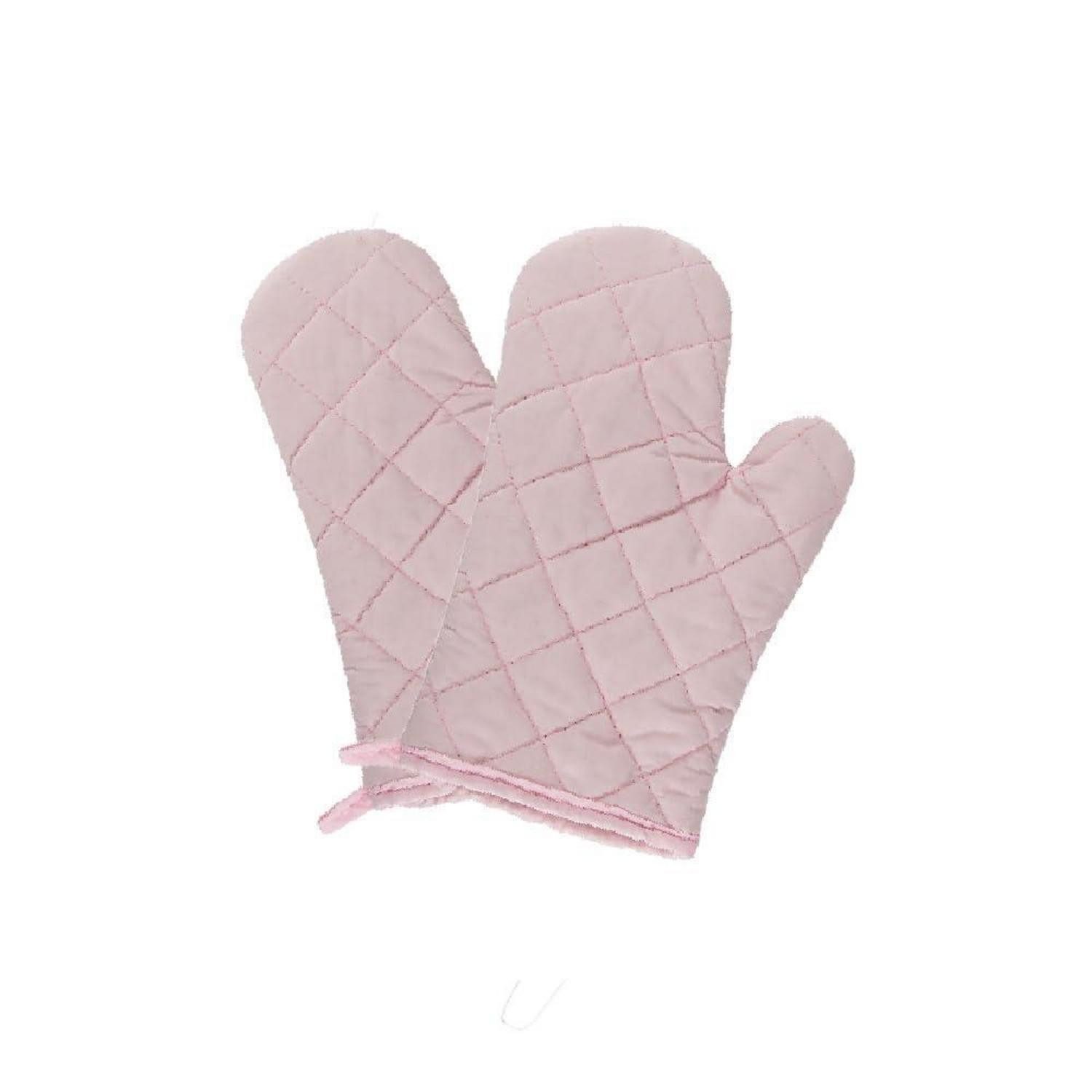 LuxusKollektion Topfhandschuhe Ofenhandschuhe Hitzebeständig Rosa Paar