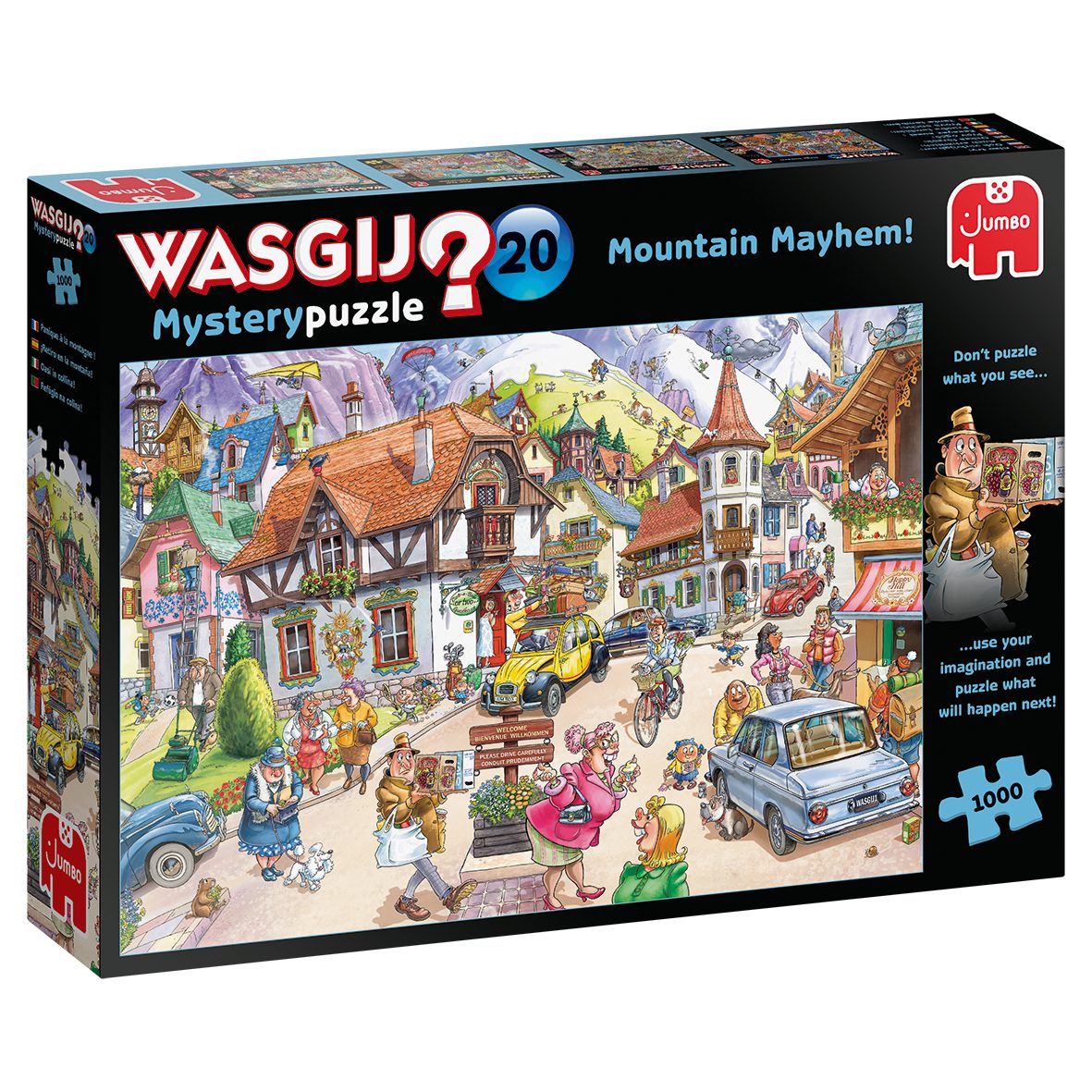 Jumbo Spiele Puzzle 25002 Wasgij Mystery 20 - Idylle in den Bergen!, 1000 Puzzleteile