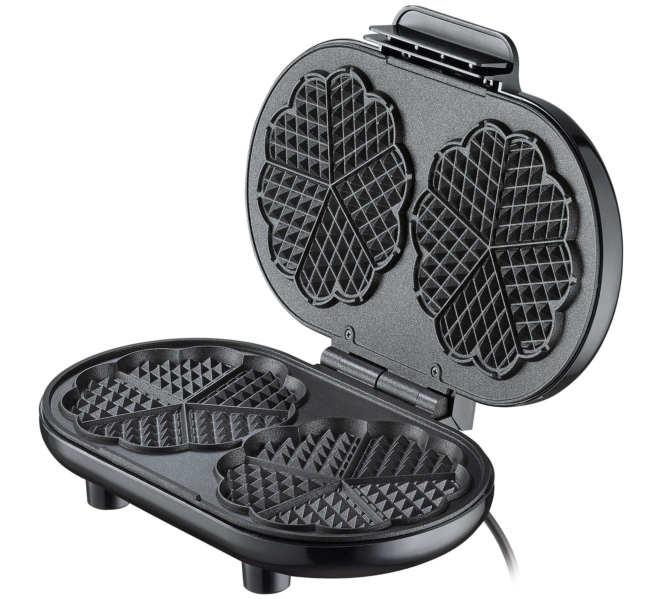 Cilio 2-in-1-Kombi-Waffeleisen Waffeleisen Waffelautomat Belgische Waffeln Cilio CLASSIC DUO Herz, 1200,00 W