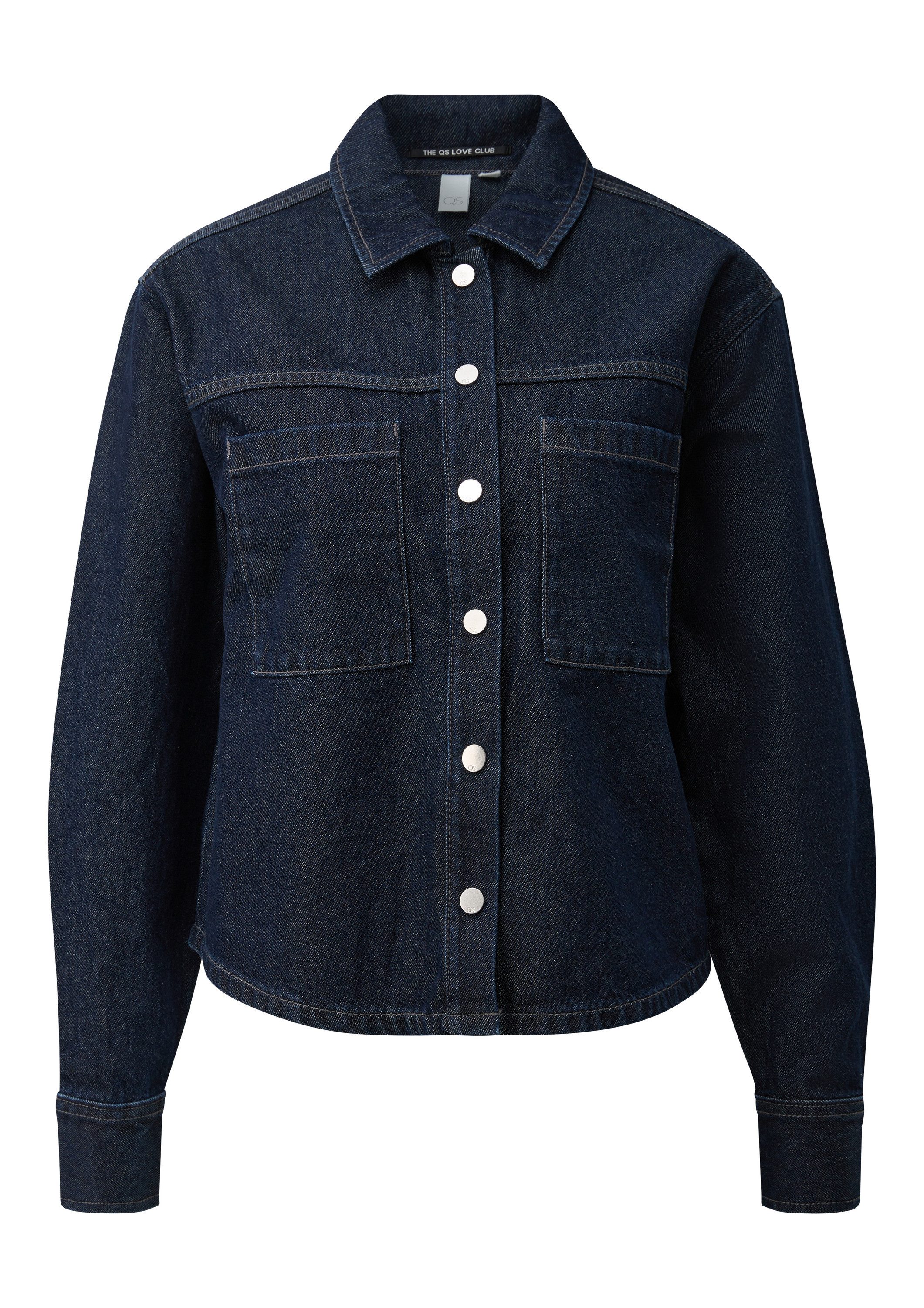 QS Hemdjacke Bluse Denim-Overshirt