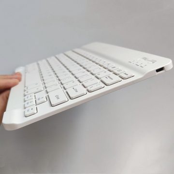Lobwerk Tablet-Hülle 3in1 Hülle + Tastatur + Maus für Samsung Galaxy Tab S7 FE/S7+/S8+, Aufstellfunktion, Sturzdämpfung