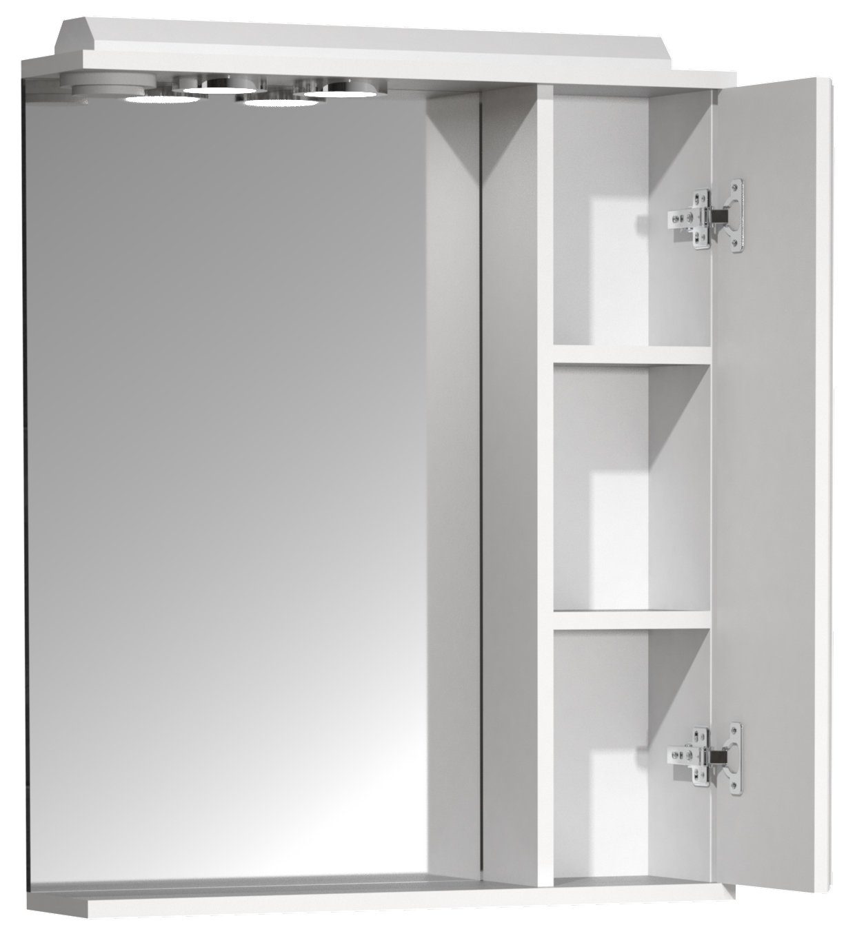 VCM Spiegelschrank Hängeschrank Badezimmer Casalo H. 71 x B. 60 x T. Badschrank zeitlos, ausreichend Stauraum, Wandspiegel