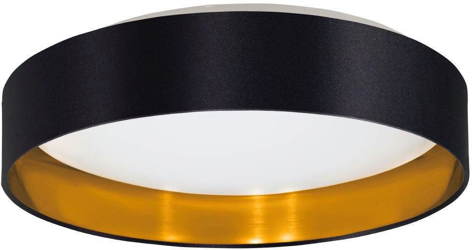 LED integriert, Stofflampe schwarz Textilschirm cm, x Ø38 Maserlo, H9 Licht, Warmweiß, EGLO Deckenleuchte warmweißes LED-Platine, fest LED