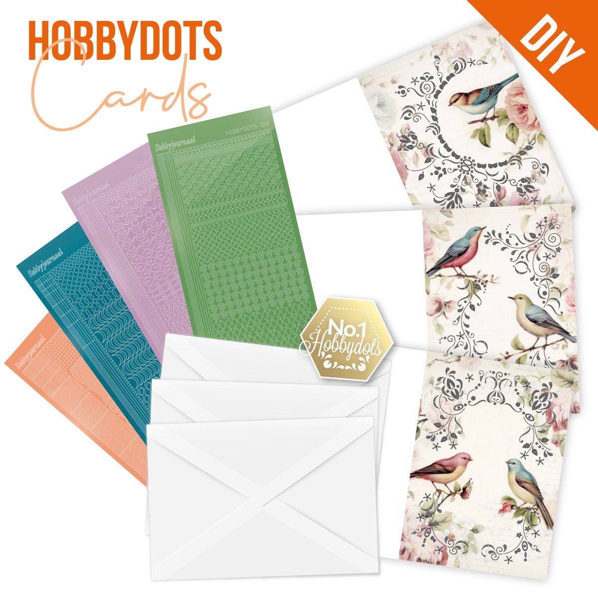 Grußkarte Hobbydots - Vögel