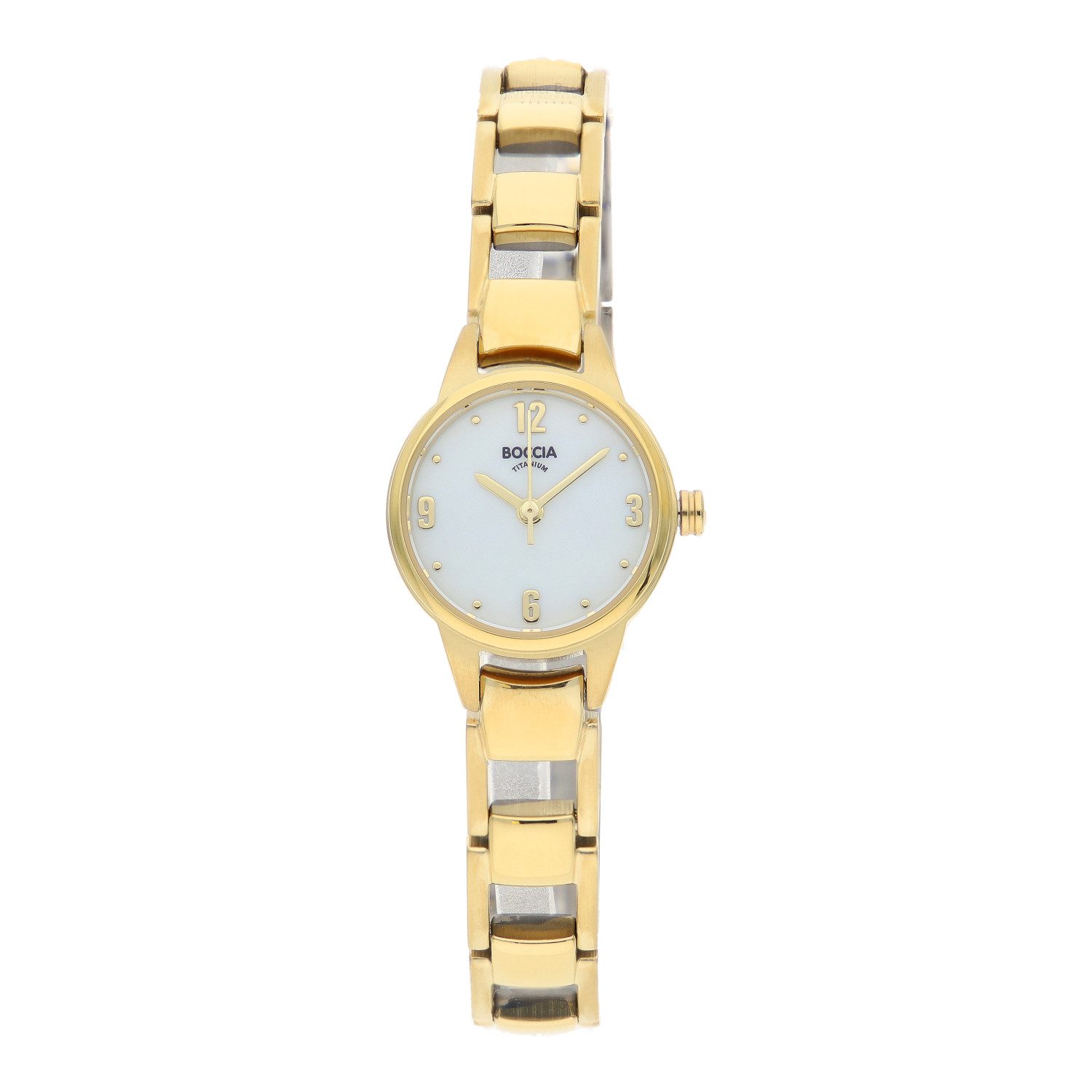 Boccia Quarzuhr Boccia Damenuhr 3277-03 Classic Reintitan Gold plattiert Mi günstig online kaufen