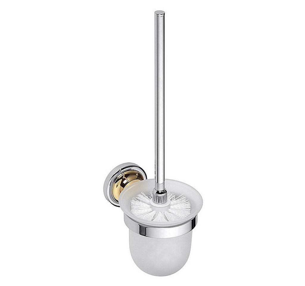 BRILLANTBAD® WC-Garnitur BETRO GOLD WC-Garnitur Messing Gold Chrom Glas für Bad & WC >> Bohren
