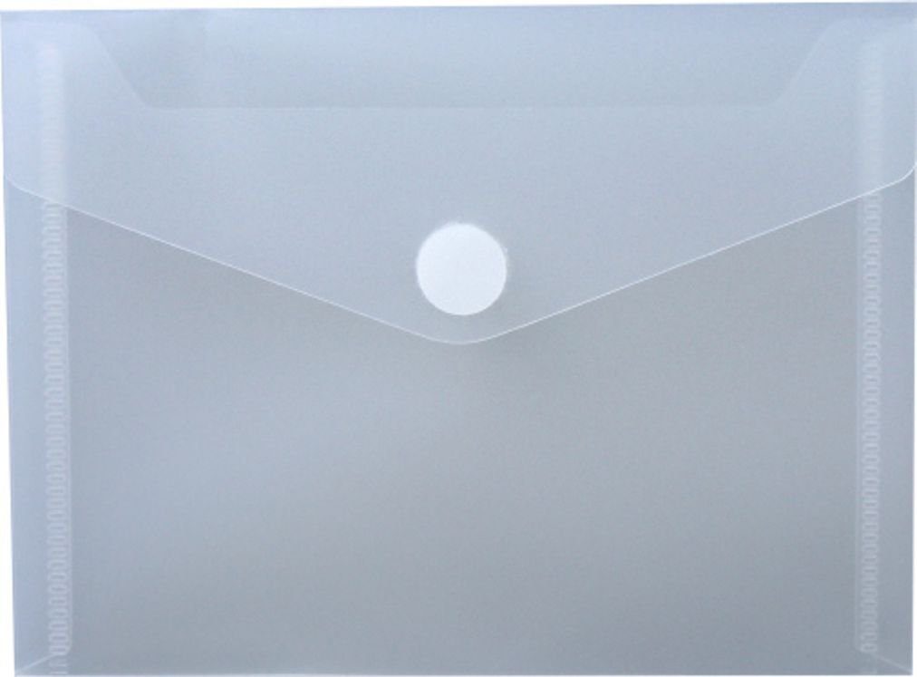 Kranholdt Organisationsmappe 10 Stück Dokumententaschen A6 aus PP, mit Klettverschluss, Neutral