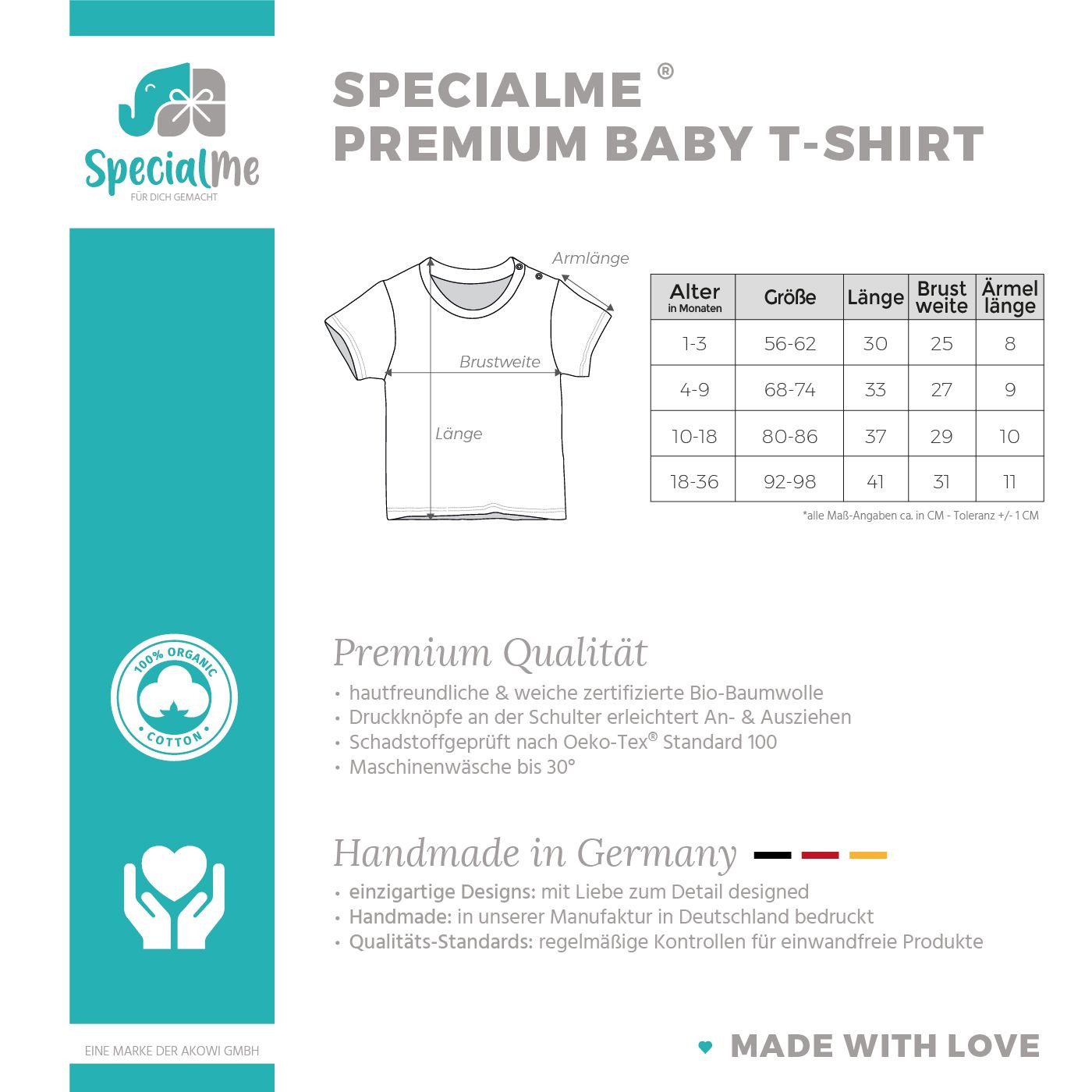 SpecialMe Print-Shirt Baby Shirt kurzarm Spruch Mein erstes Weihnachten Babyshirt