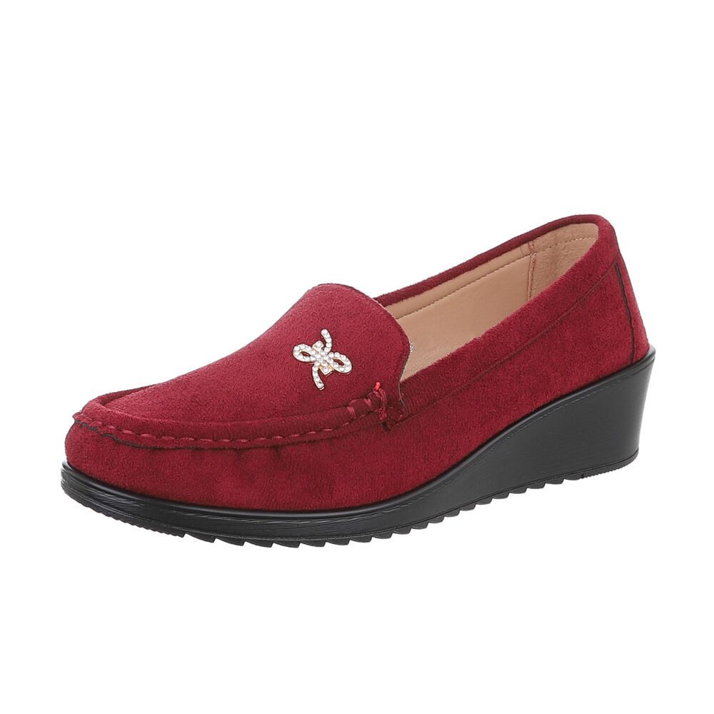 Damen Mokassins Freizeit Slipper