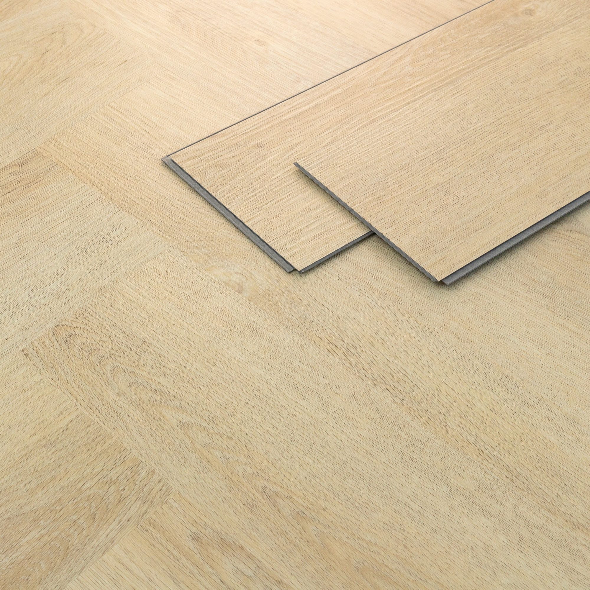 ML-DESIGN Vinylboden PVC Vinyl Bodenbelag Fischgrät Klick-Vinyl Fußbodenbelag in Holzoptik, Klickvinyl Eiche natur 3,12m² / 40x Dielen Bodenbelag 4,2mm Dicke