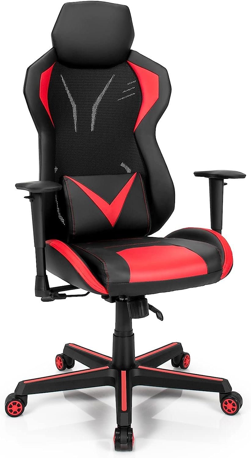KOMFOTTEU Gaming-Stuhl Bürostuhl, bis 150 kg rot