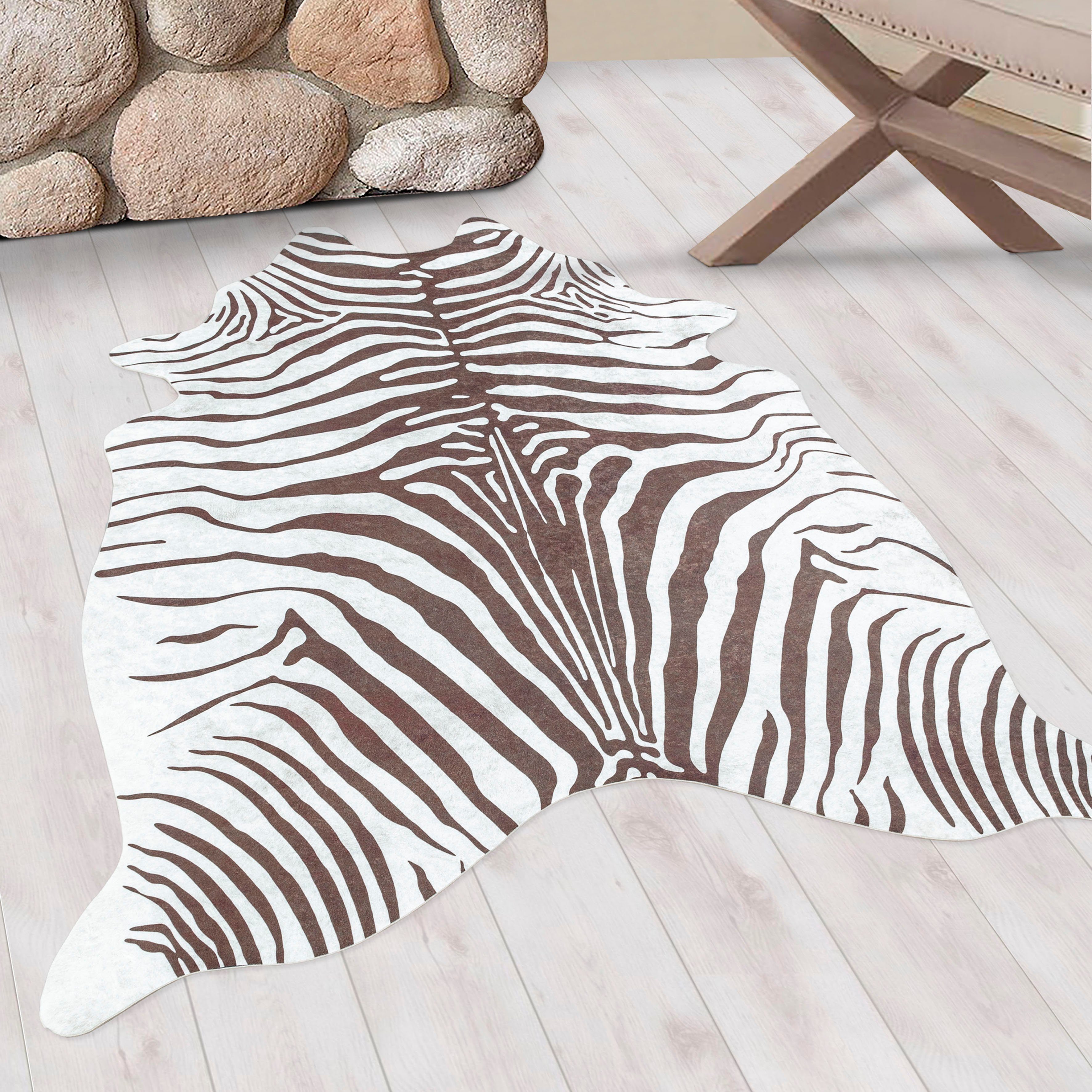 Ayyildiz Teppiche Teppich ETOSHA 4111, tierfellförmig, Höhe: 6 mm, Pflegeleicht / Moderner Fell Look