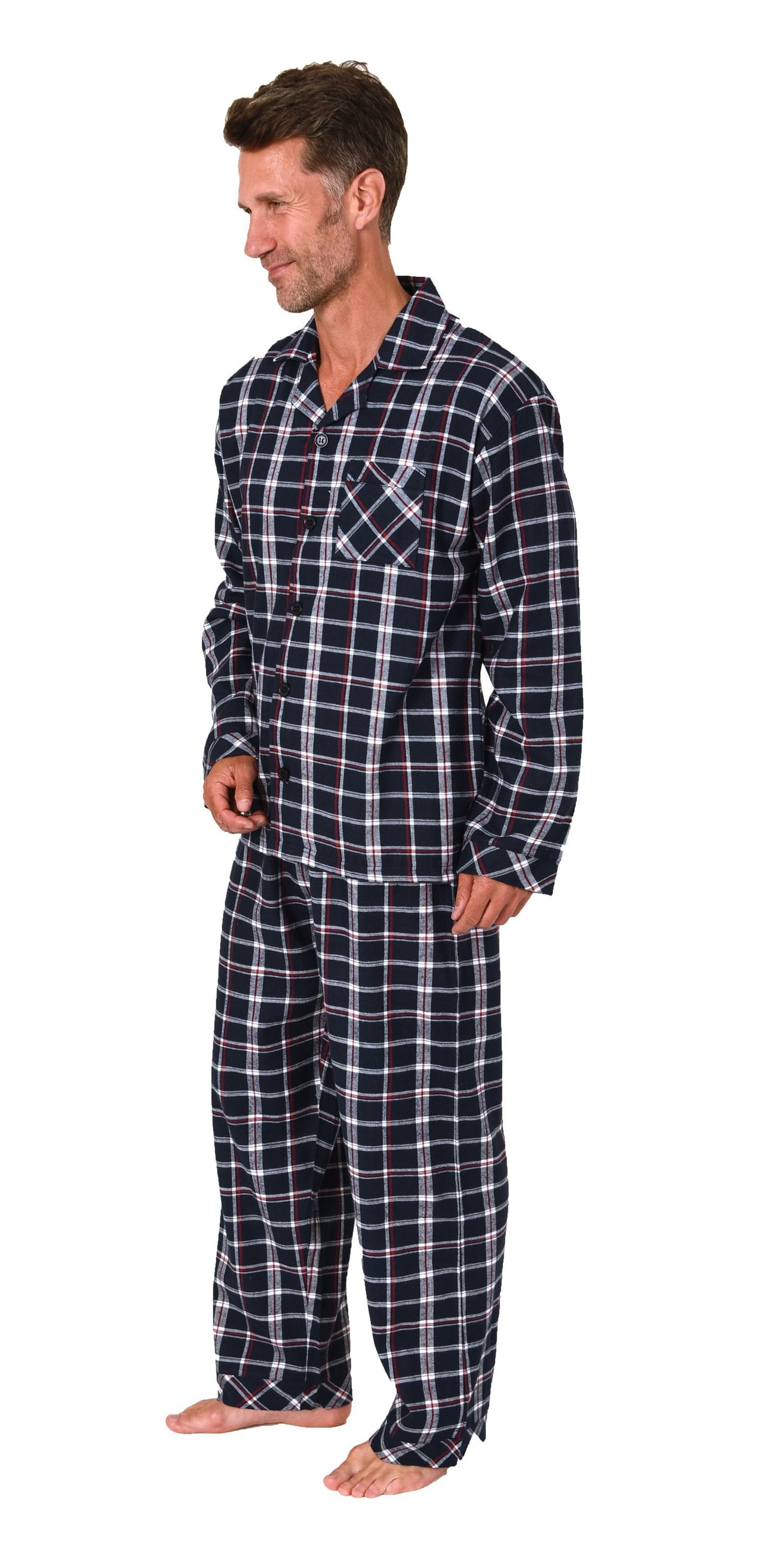 Normann Pyjama Normann Herren Flanell Schlafanzug Pyjama - auch in Übergröß günstig online kaufen