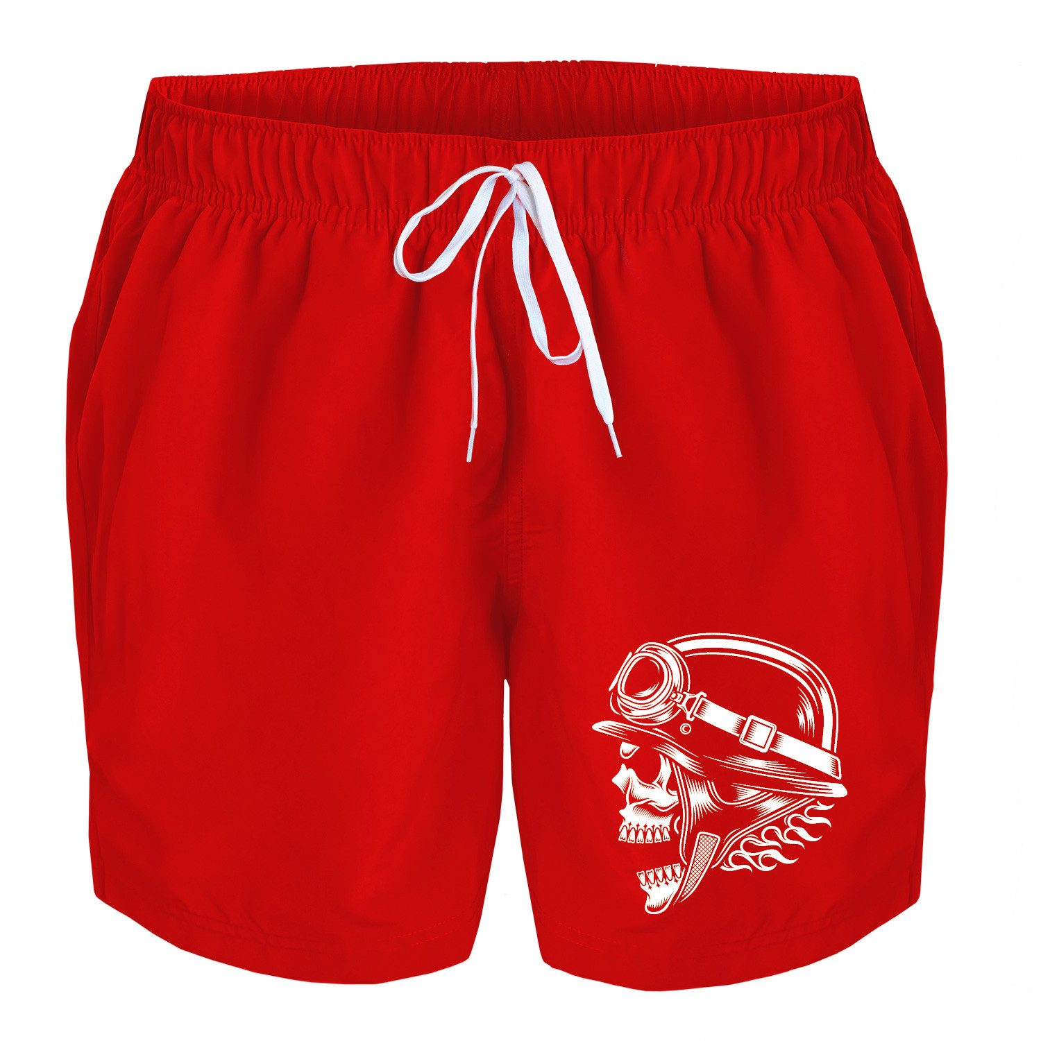 deinshirt Badehose Schwimmshorts Totenkopf Stahlhelm Integrierter günstig online kaufen