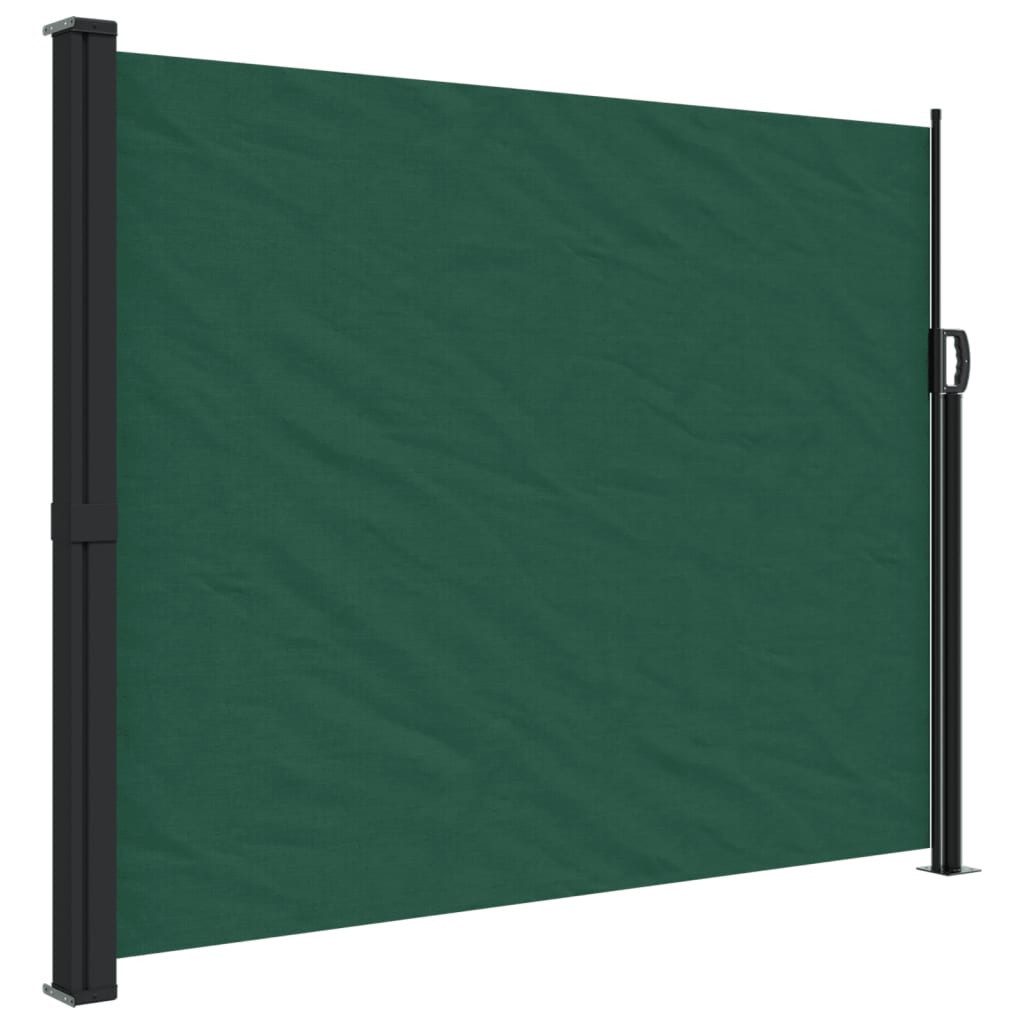 vidaXL Seitenmarkise 160 x 300 cm Sichtschutz Seitenmarkise Ausziehbar Dunkelgrün 160x300 c