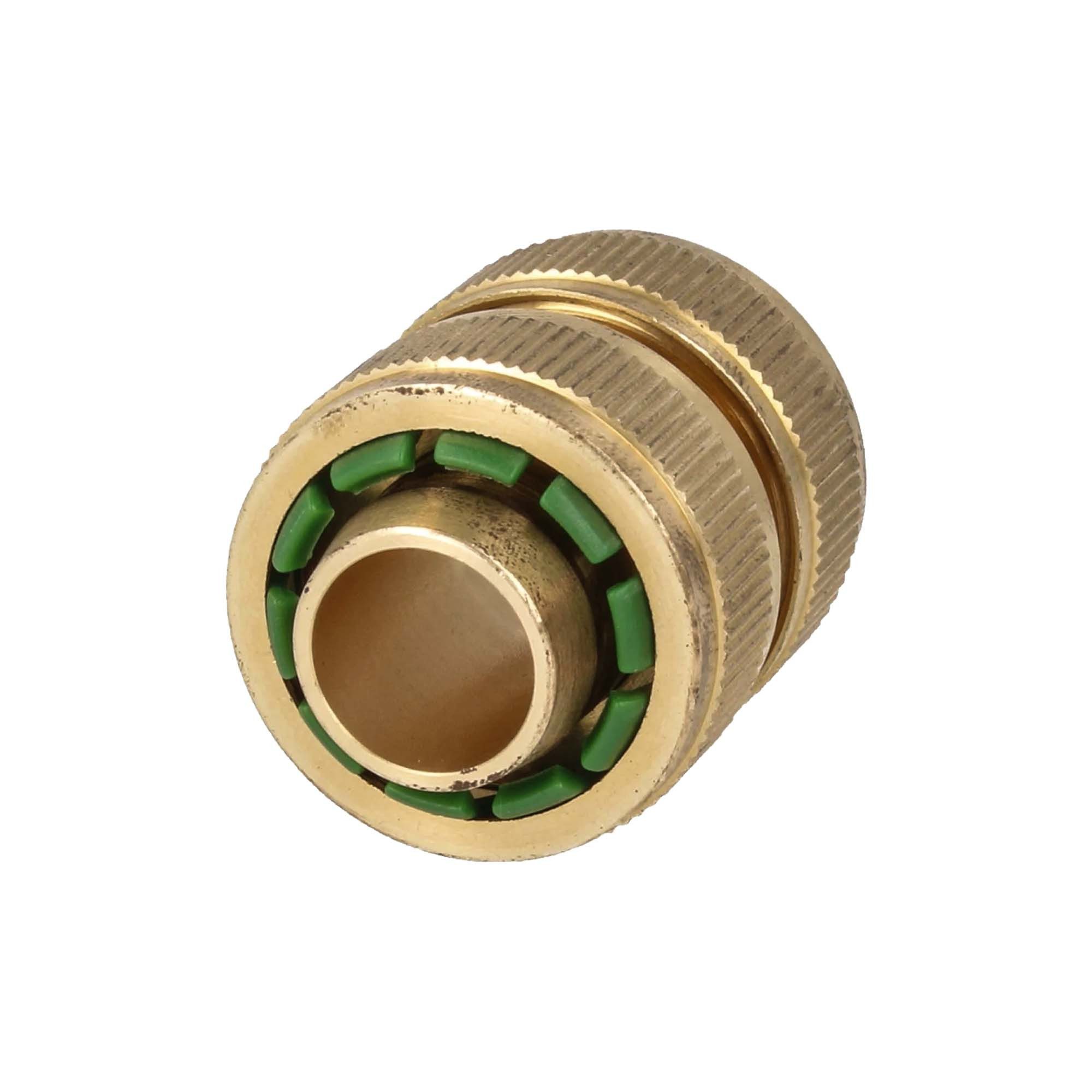 tecuro Schlauchverbinder Schlauchverbinder für Wasserschläuche 3/4 Zoll (19 mm) - Messing-blank