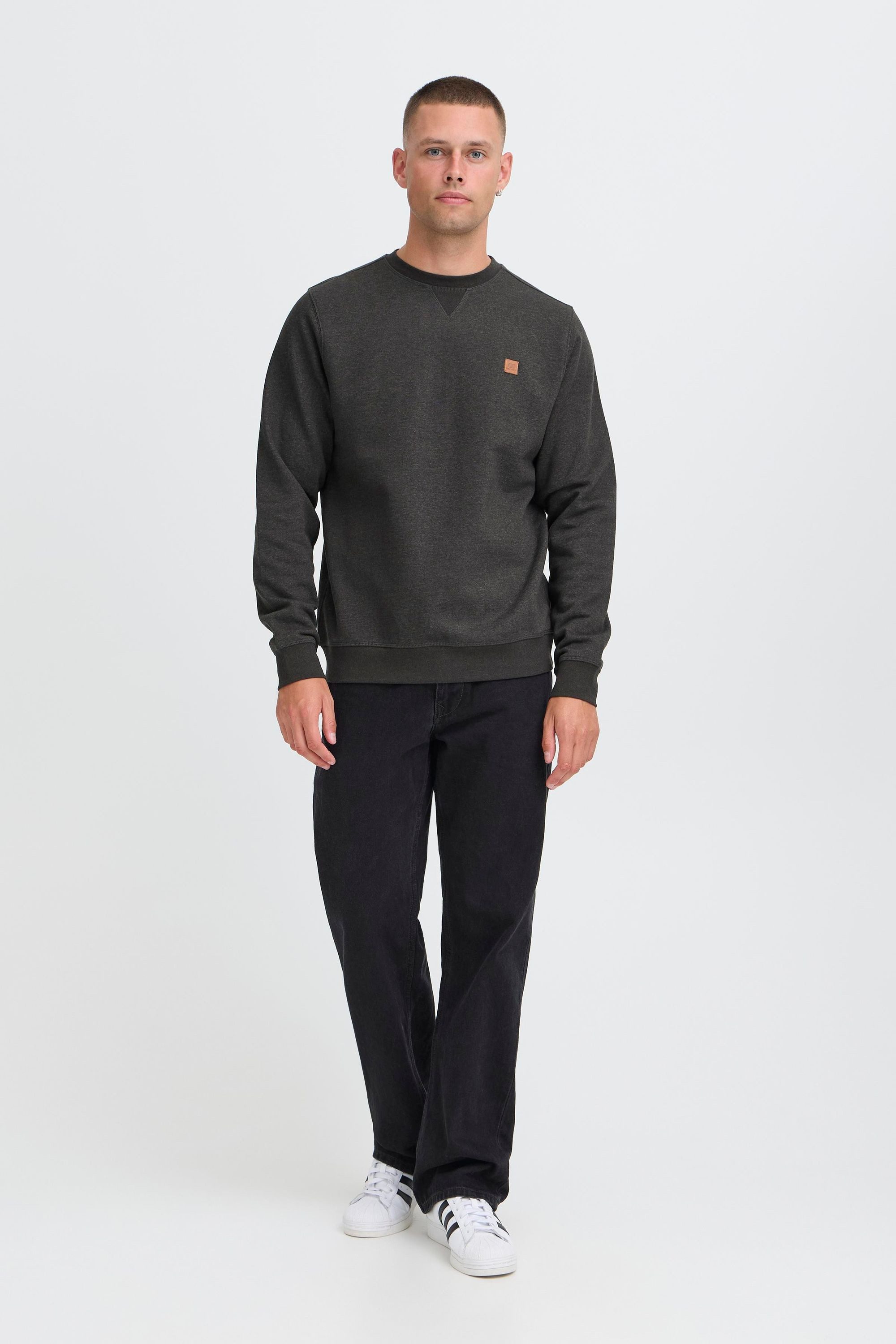 Blend Rundhalspullover BHPova Klassischer Sweatpullover mit Rundhalsausschnitt