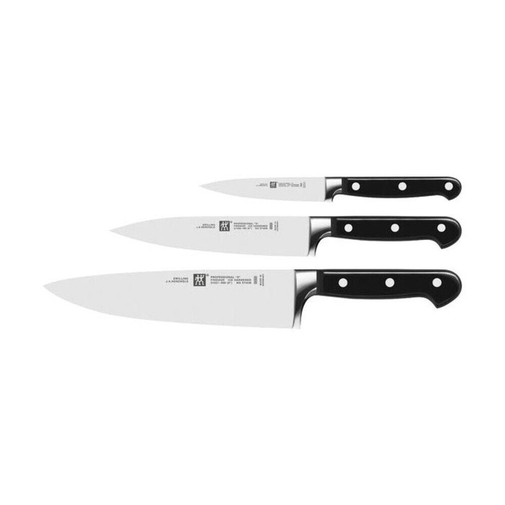Zwilling Messer-Set Messerset 3-tlg. Professional S (Messerset, 3-tlg), Messerset, 3-tlg., 42,00cm, schwarz