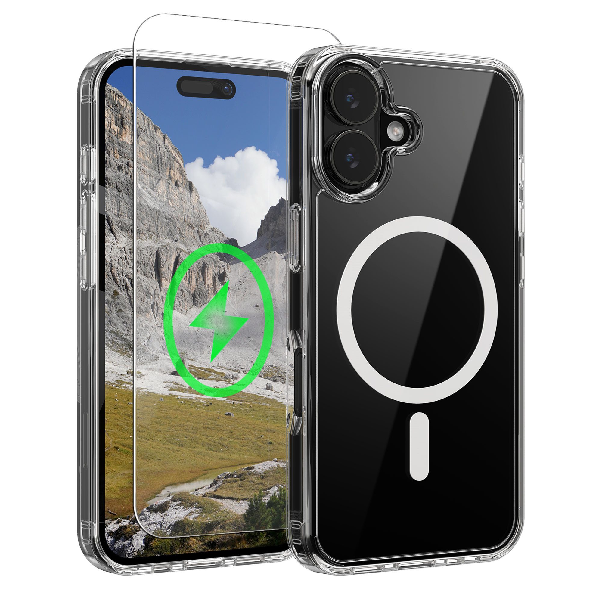 Oakshield Smartphone-Hülle Transparent Case für Apple iPhone 17 Hülle, Crystal Clear Handyhülle mit Anti-Vergilbung & 9H Glas Displayschutz