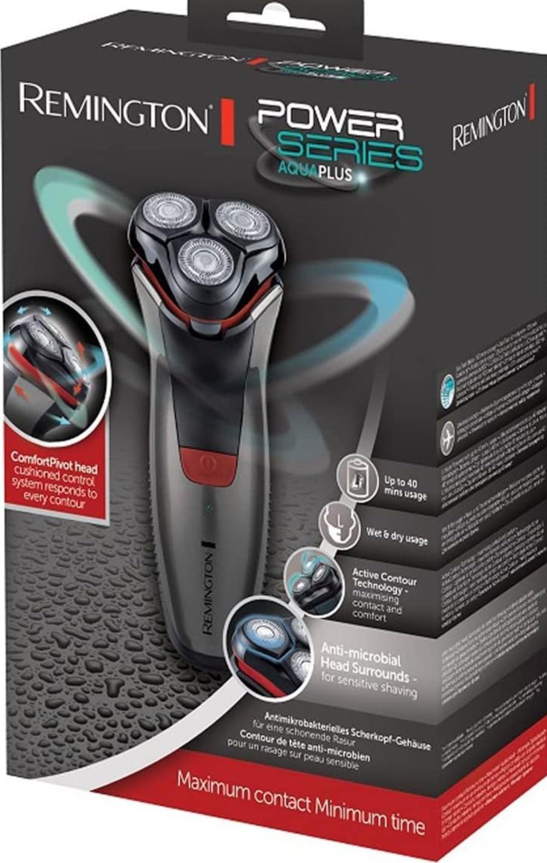 Remington Elektrorasierer PR1350 PowerSeries Aqua Plus, Edelstahlklingen
